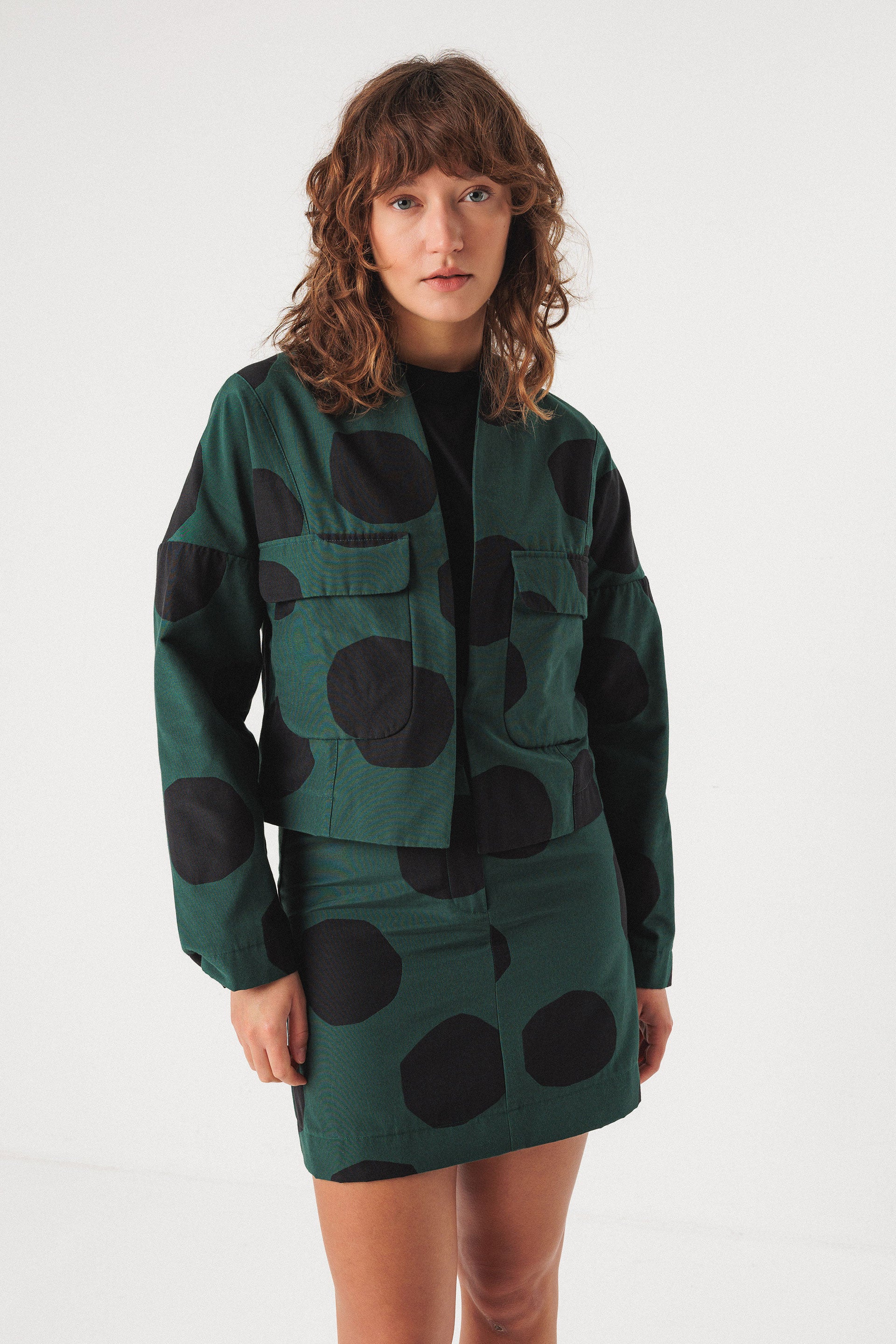 KUNTZE Jacket in Green/Black