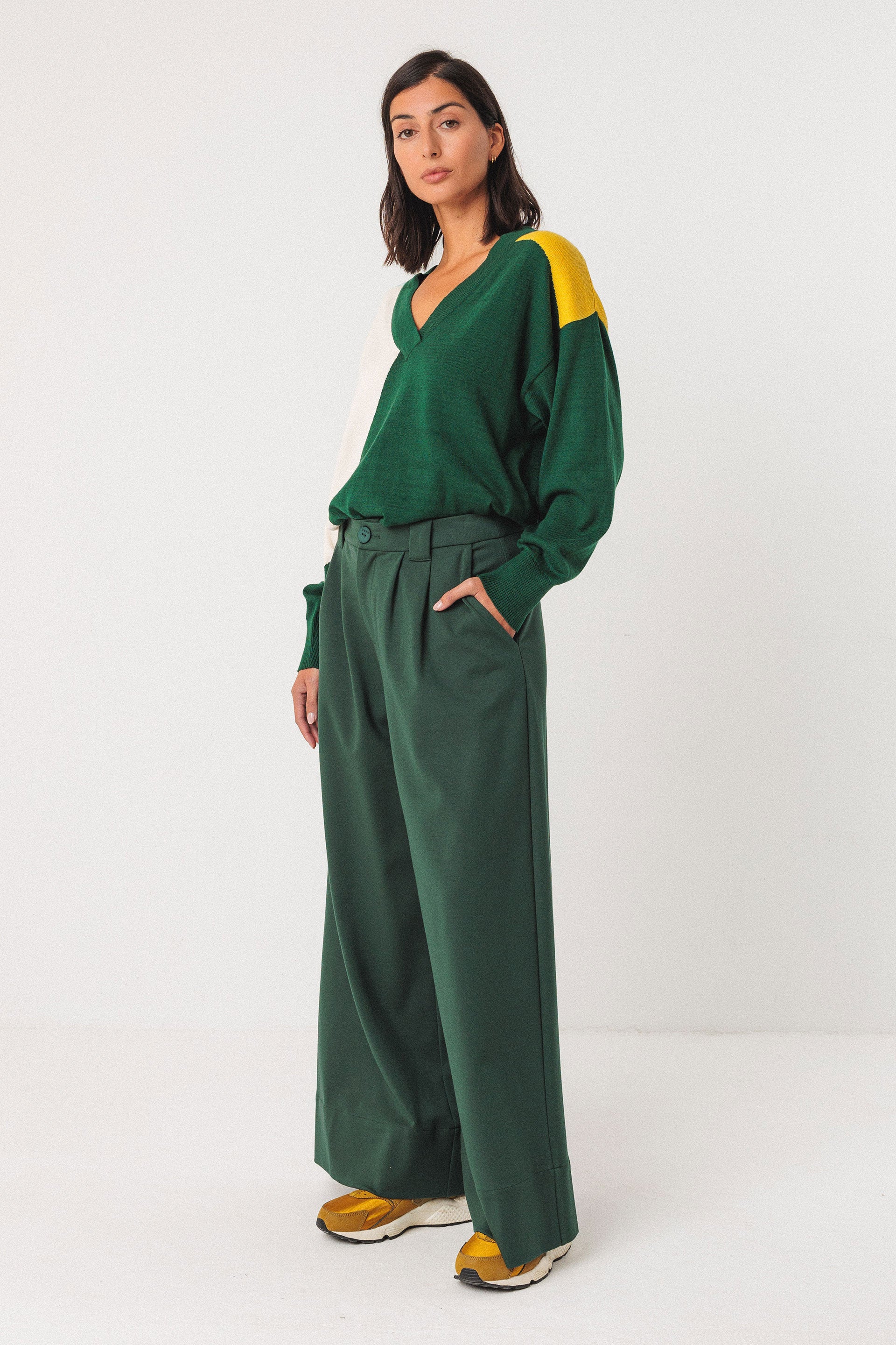 Nia Trouser in Dark Green
