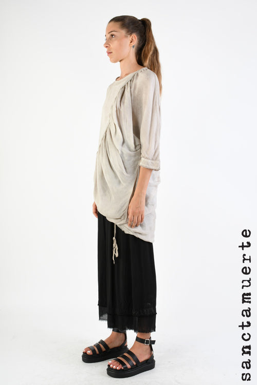 Rouched Maxi T-Shirt in Desert