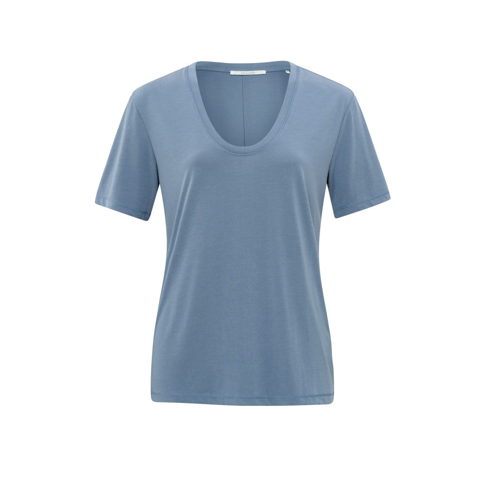 V-Neck T-Shirt in Infinity Blue