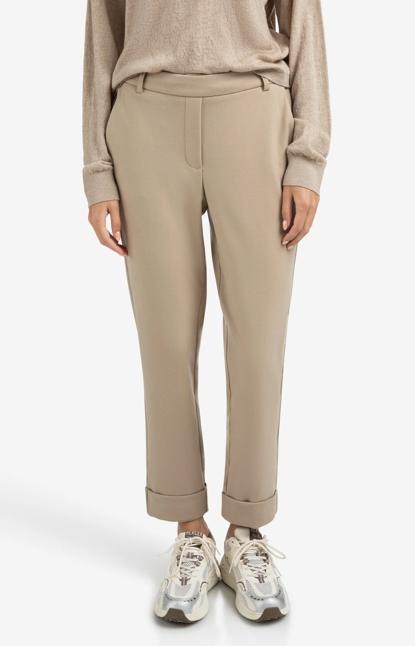 Pantalon Style Trouser in Sand Beige