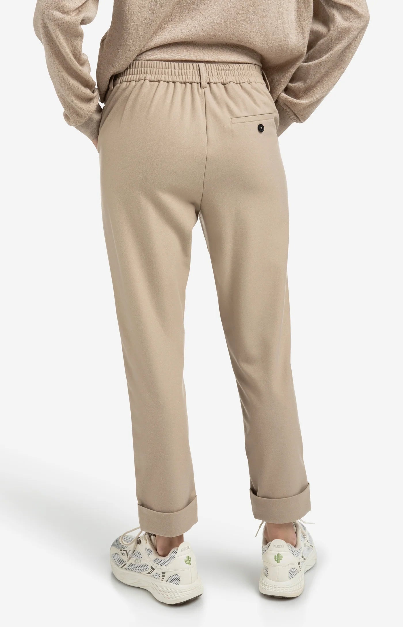 Pantalon Style Trouser in Sand Beige