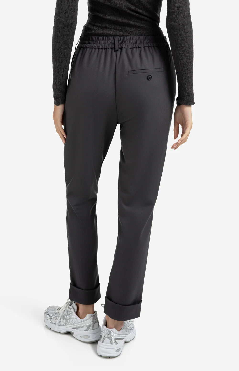 Pantalon Style Trouser in Oyster Black