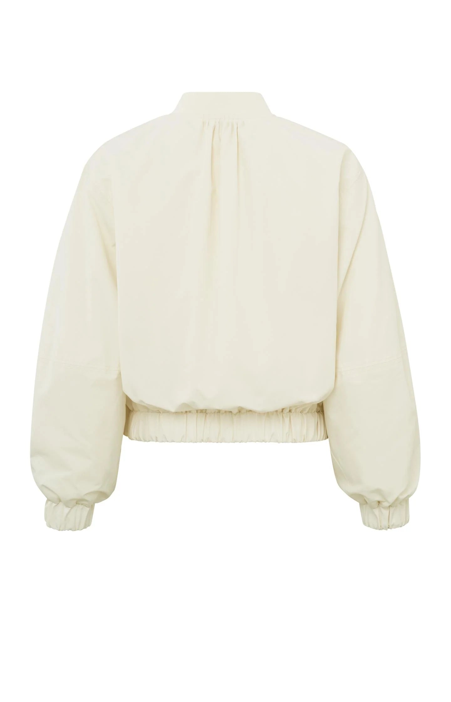 Woven Bomber Jacket in Wool White