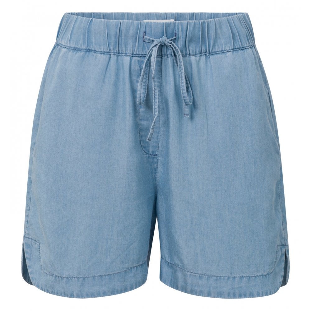 Shorts with Elastic Waistband in Chambray