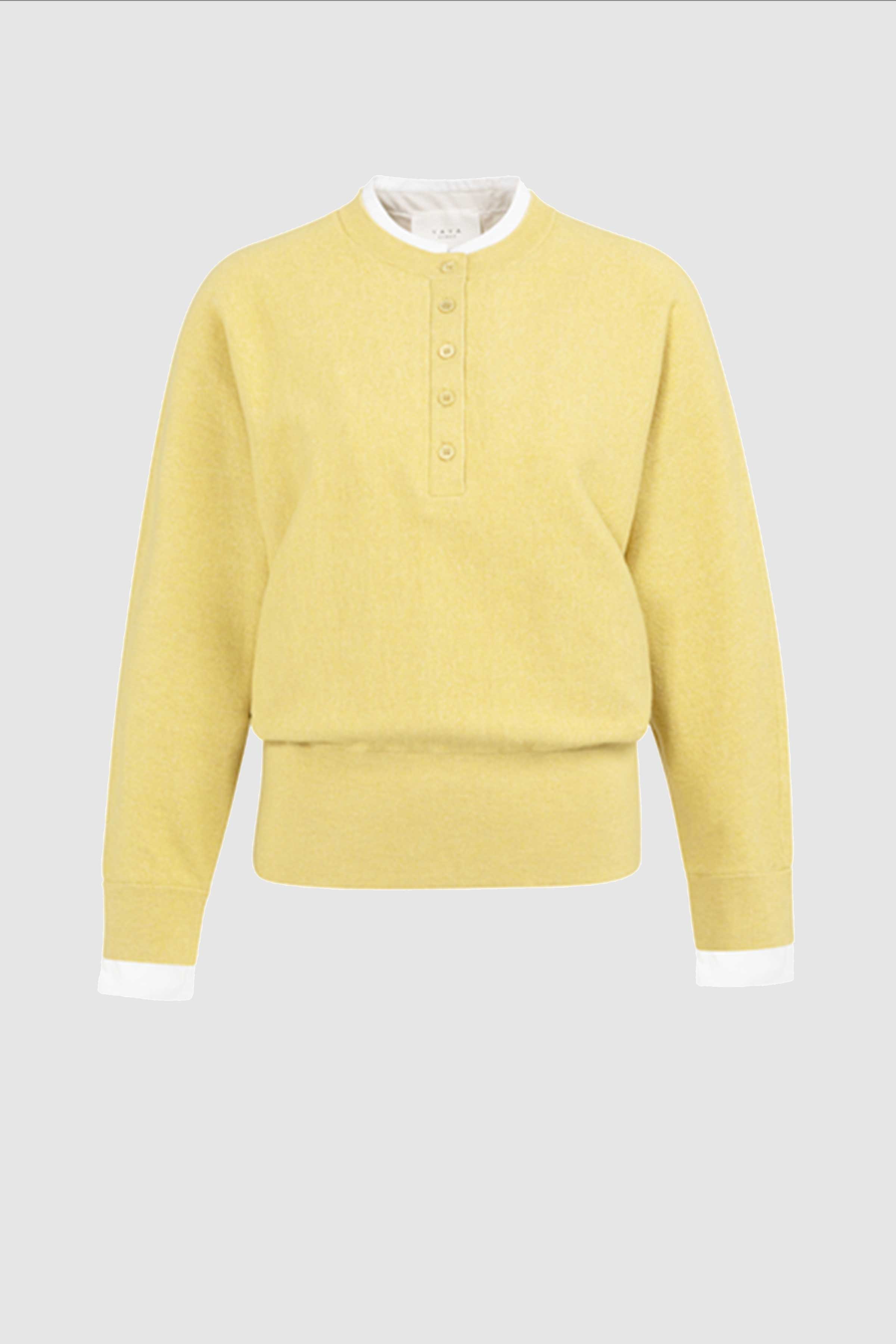 Collar Detail Sweater in Dried Moss Green