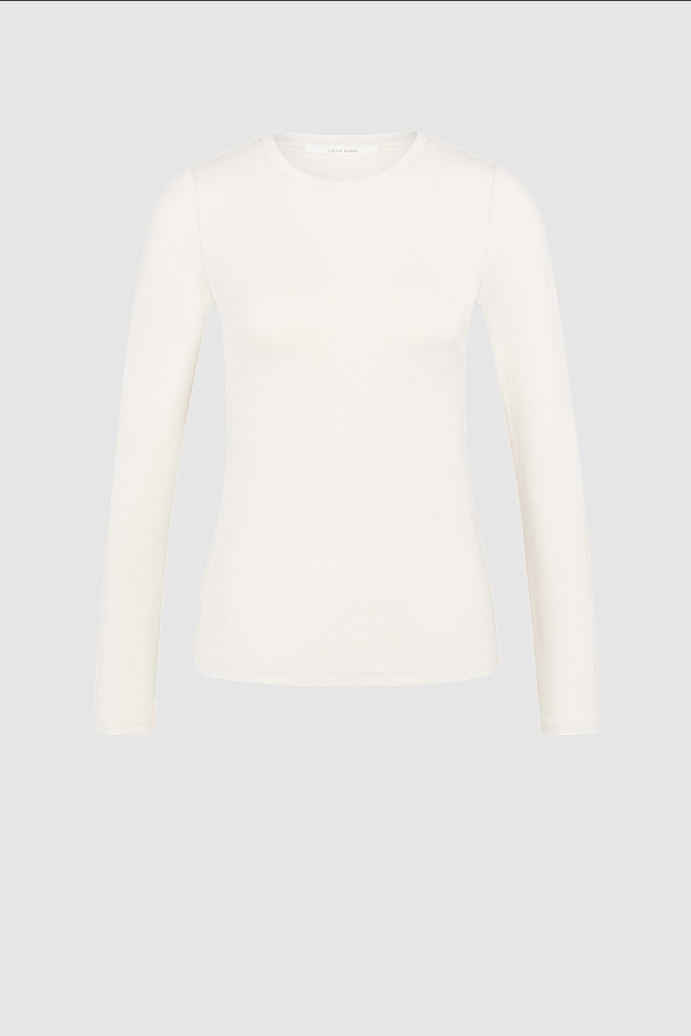 Cotton Long Sleeve Top in Birch Beige