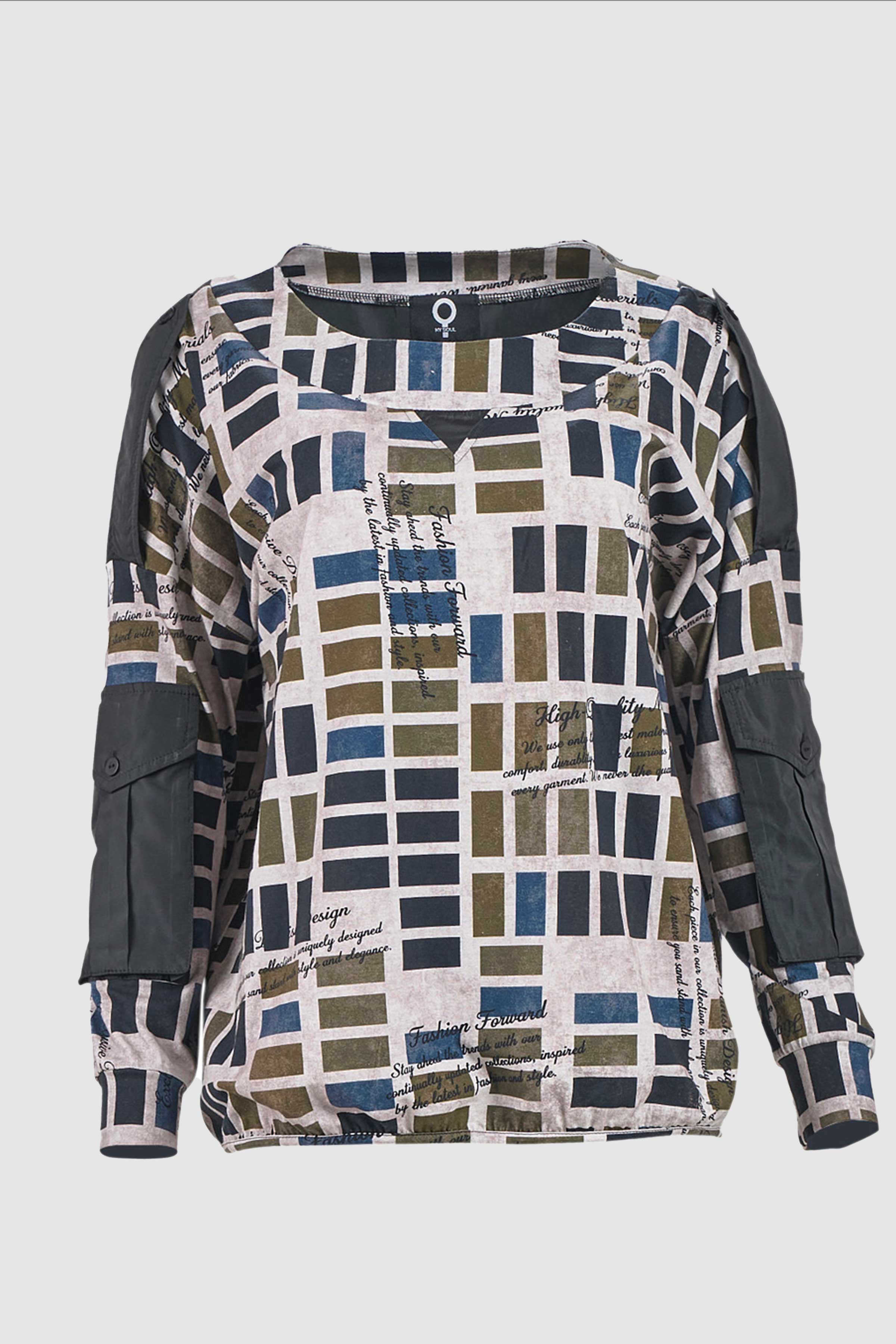 Pantone Cargo Pocket Top in Multi