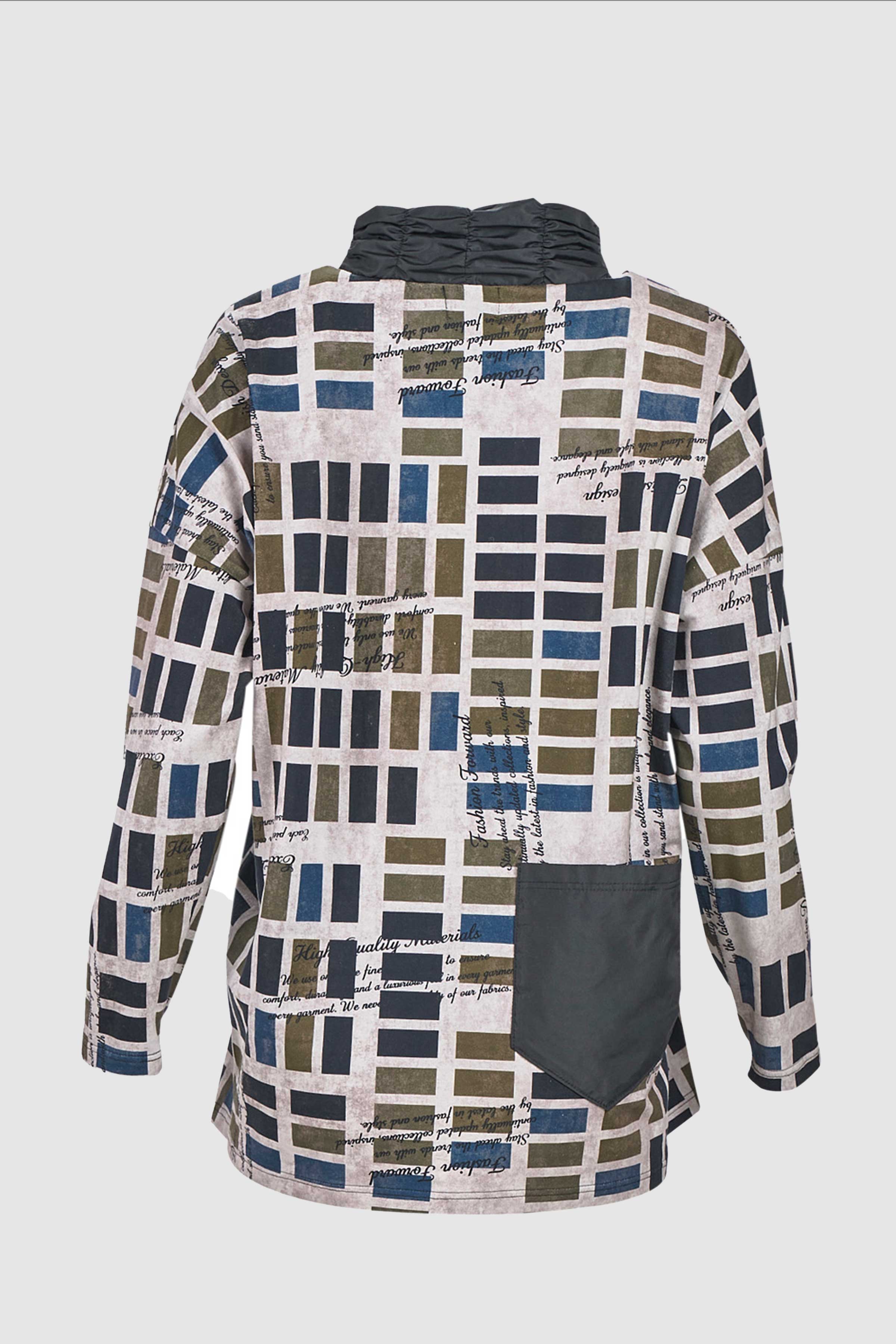 Pantone Funnel Neck Pocket Top in Multi