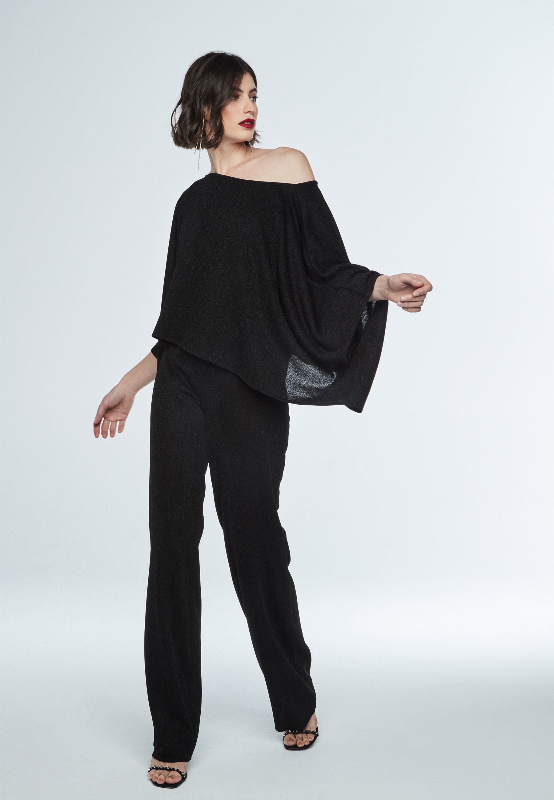 Nia Off Shoulder Top in Black