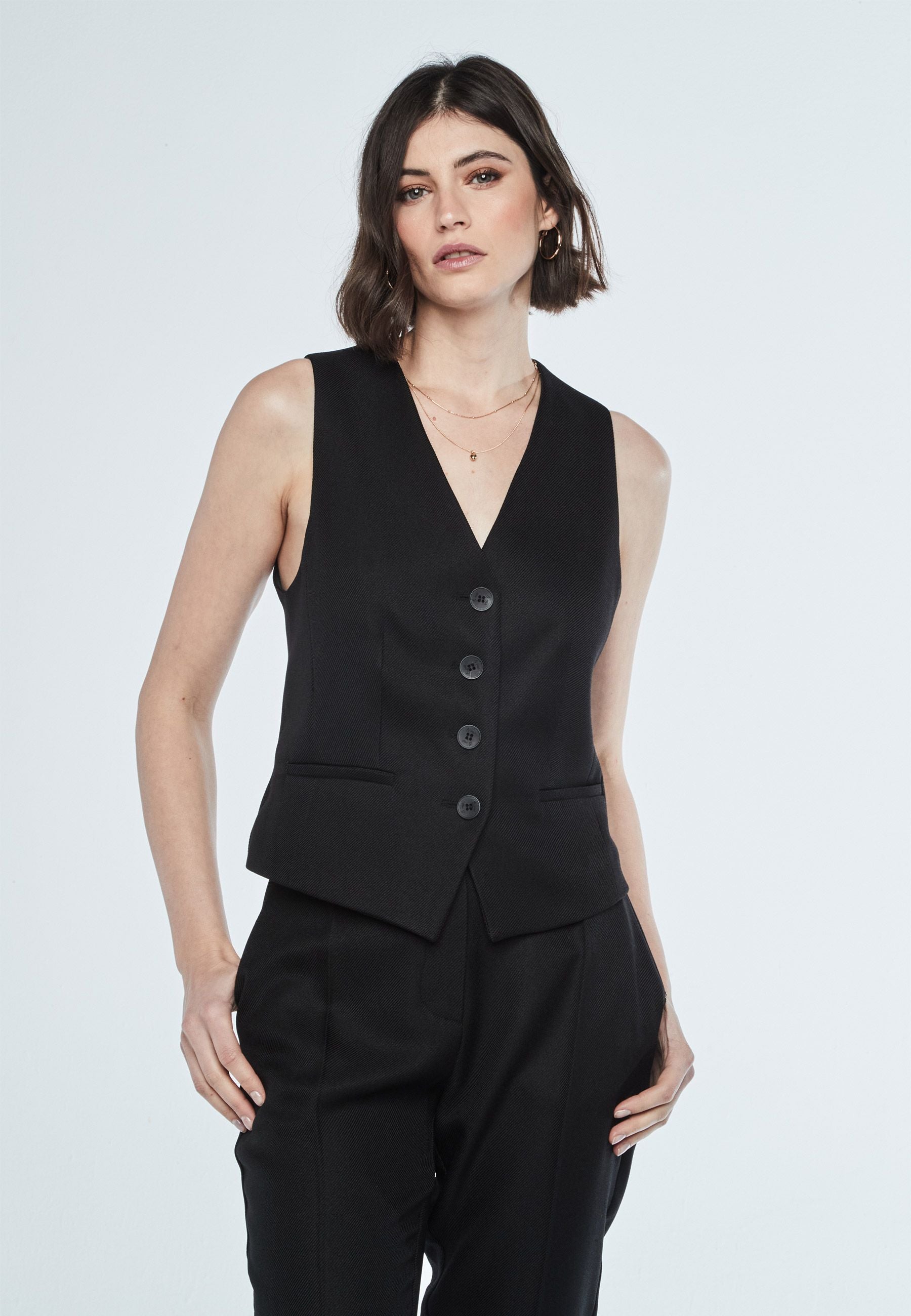 Virginia Waistcoat in Black