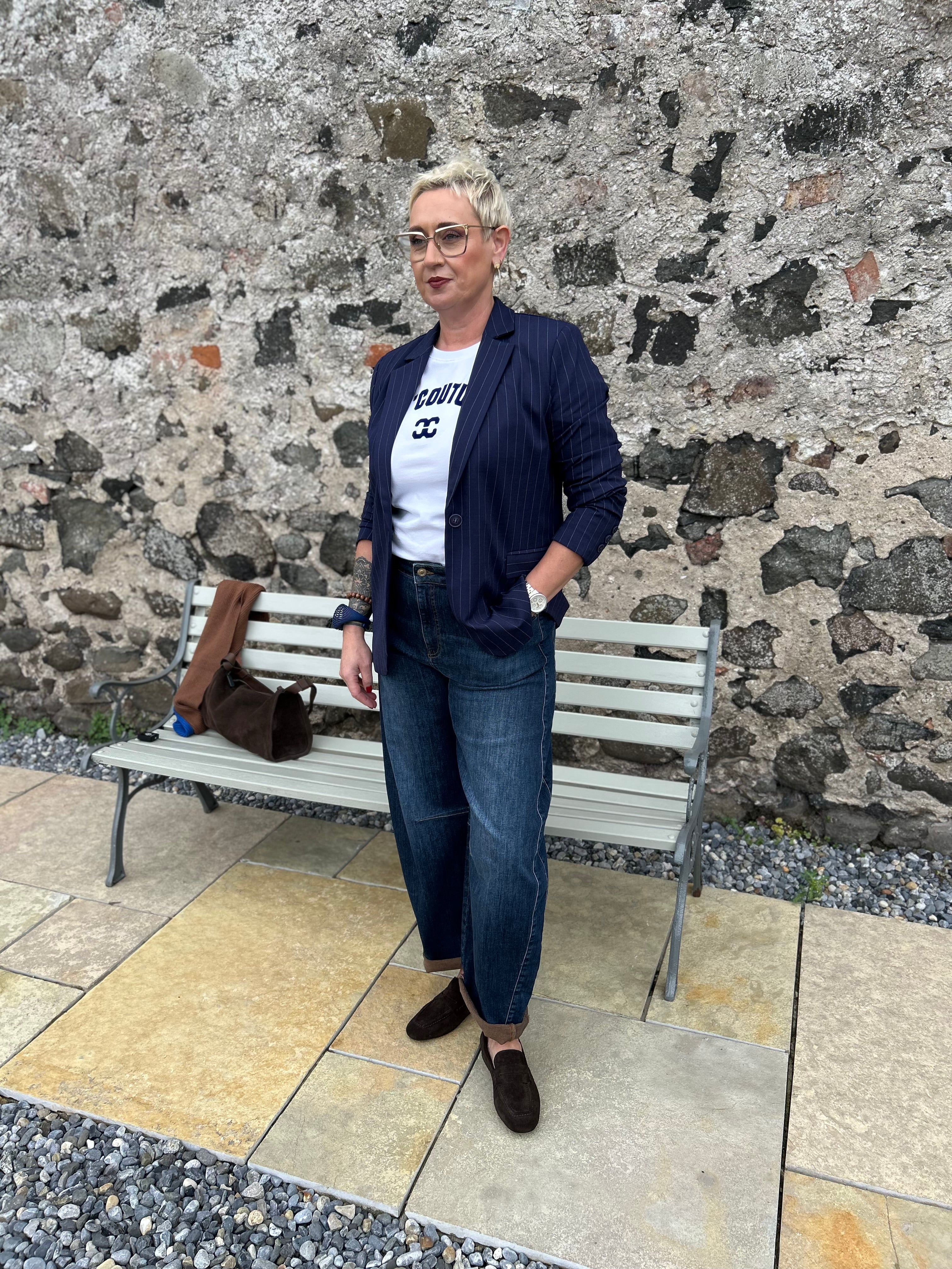 Tira Jeans in Brown-Blue