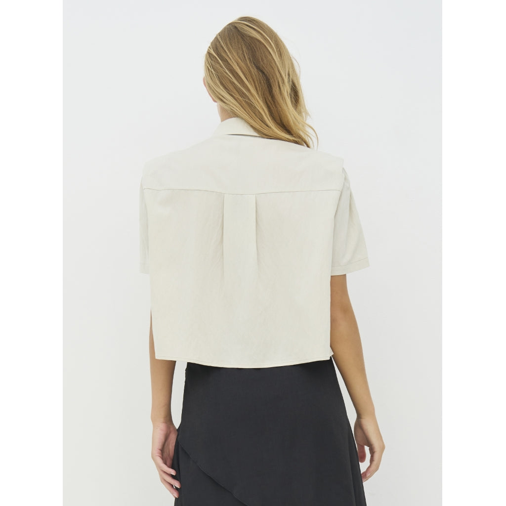 Cansu Bolero jacket in Bone