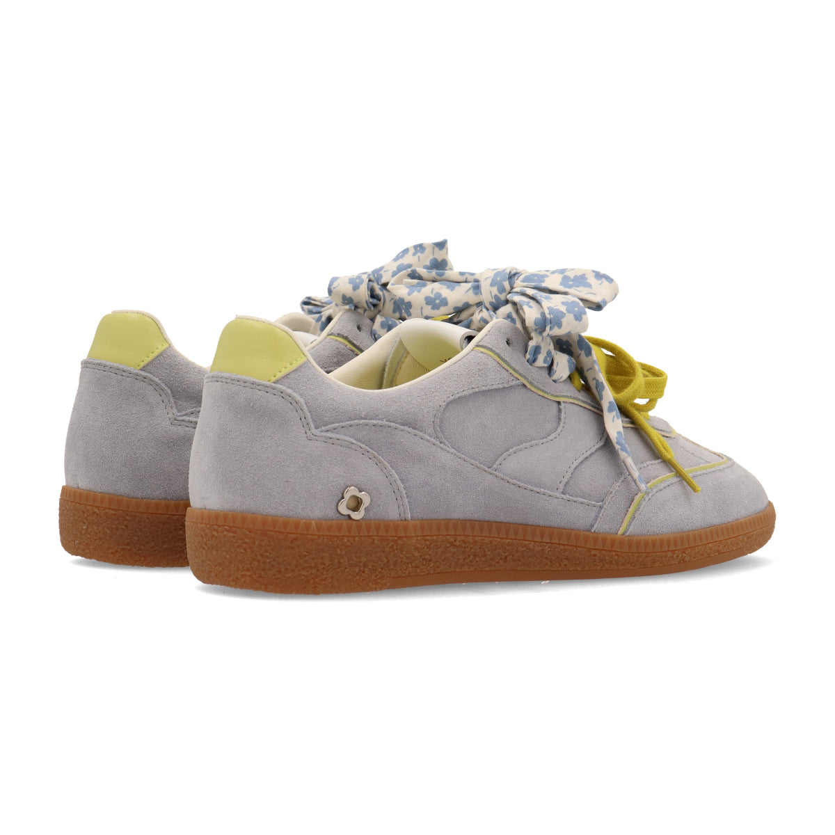 TEN Trainers with Dual Laces in Grey/Yellow