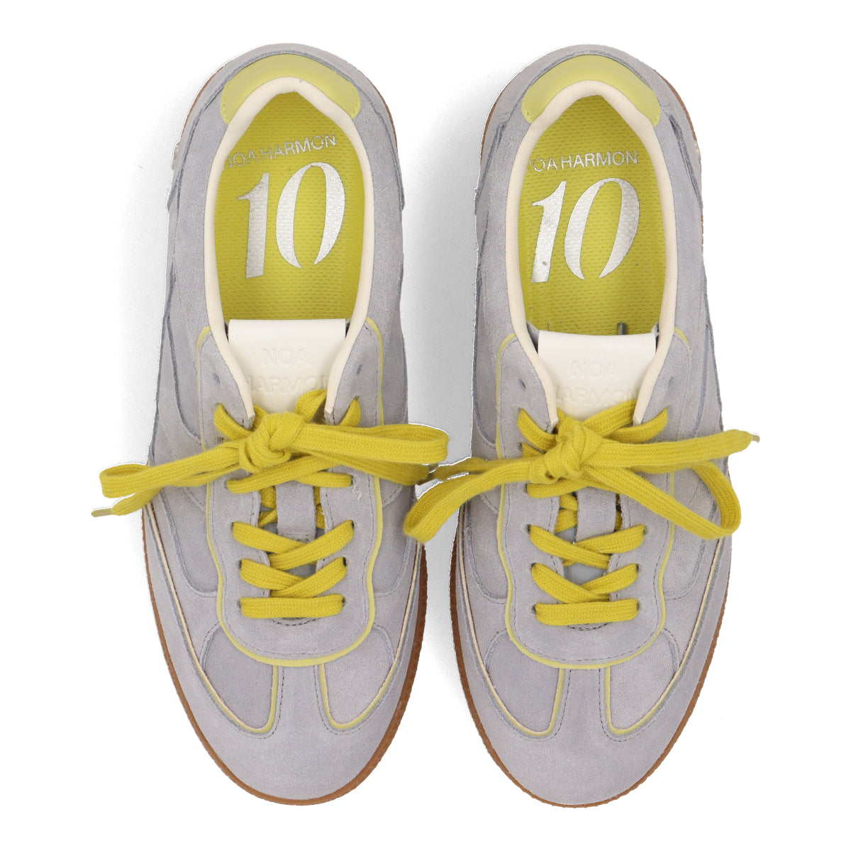 TEN Trainers with Dual Laces in Grey/Yellow
