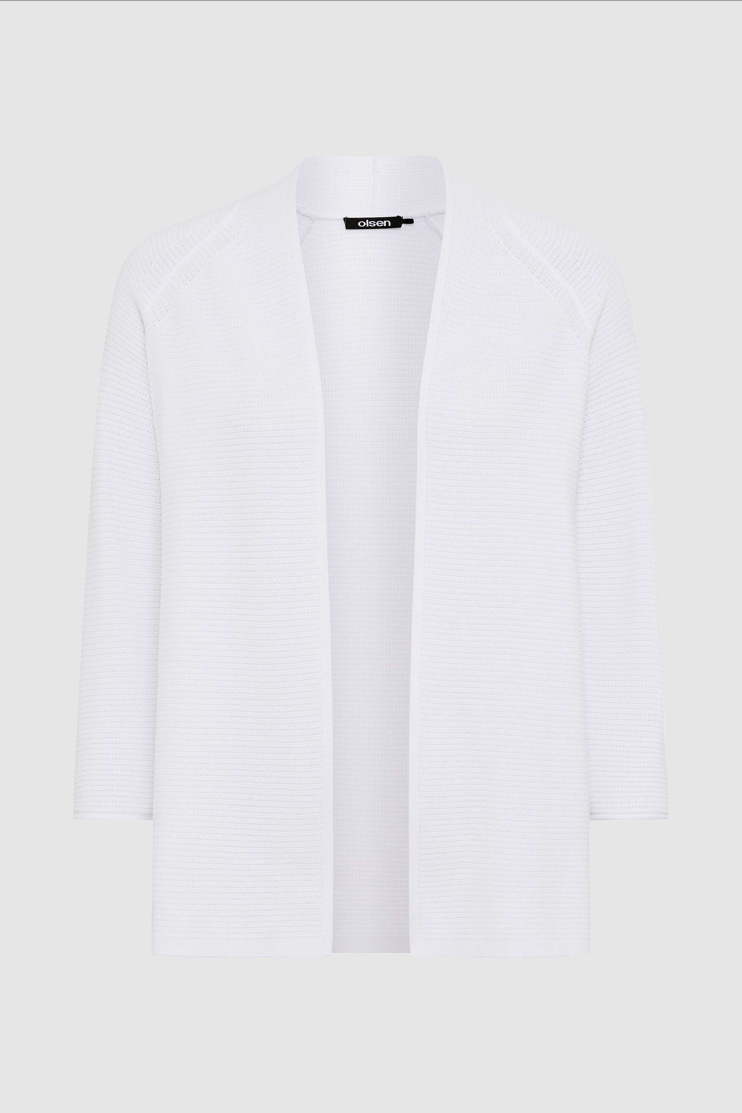 Scarf Collar Cardigan in White