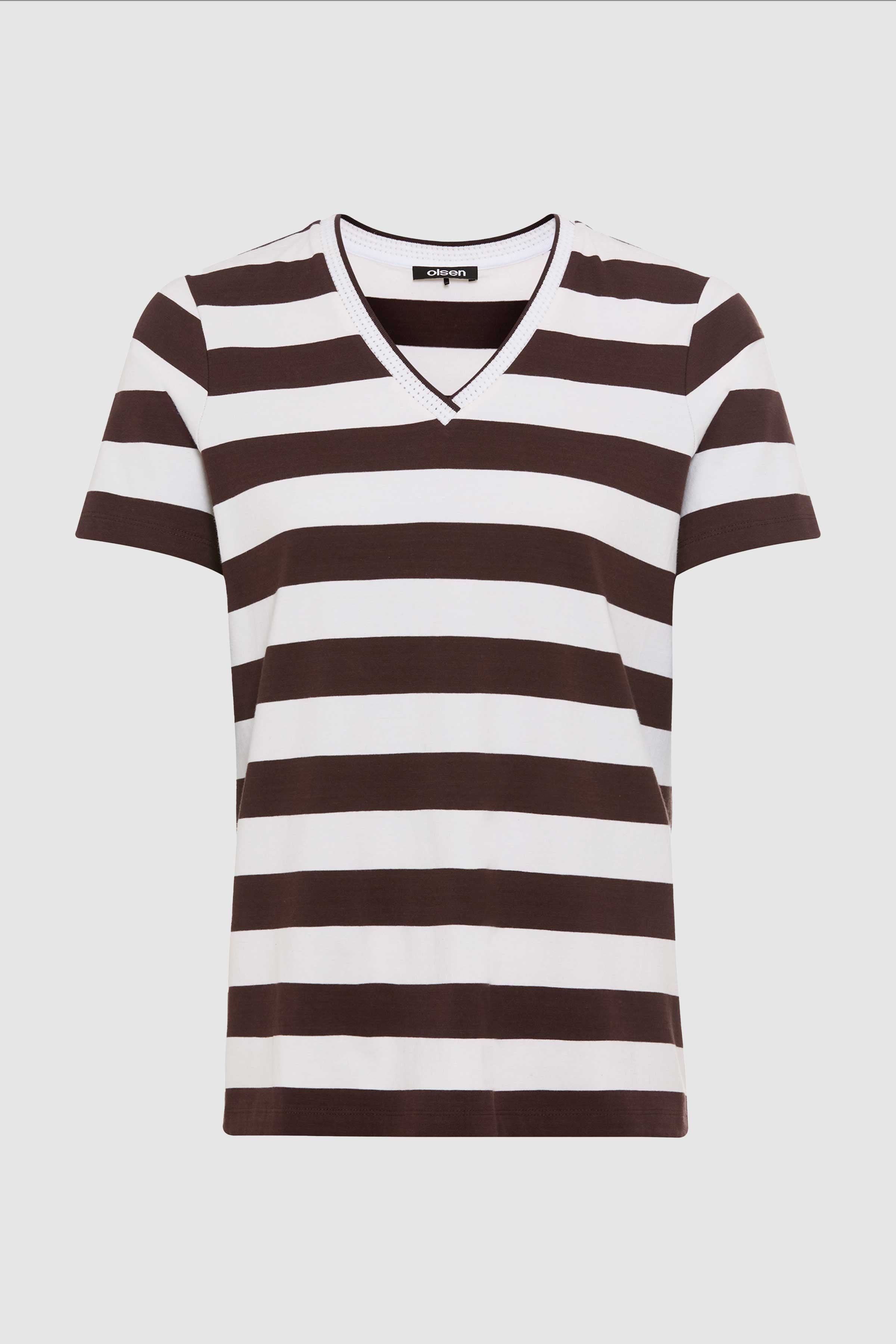 Stripe T-Shirt in Dark Brown