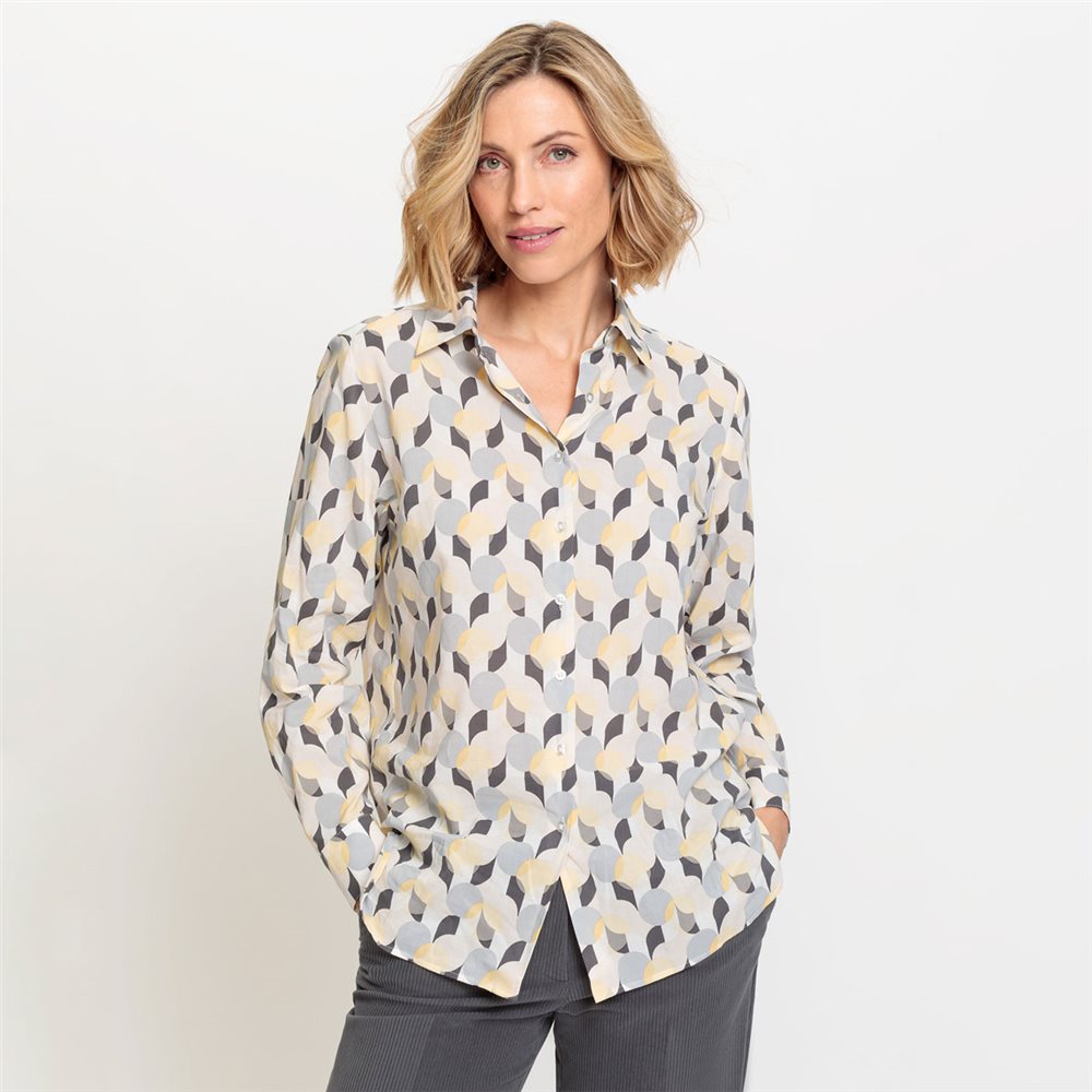 Graphic Print Shirt in Pale Ginger