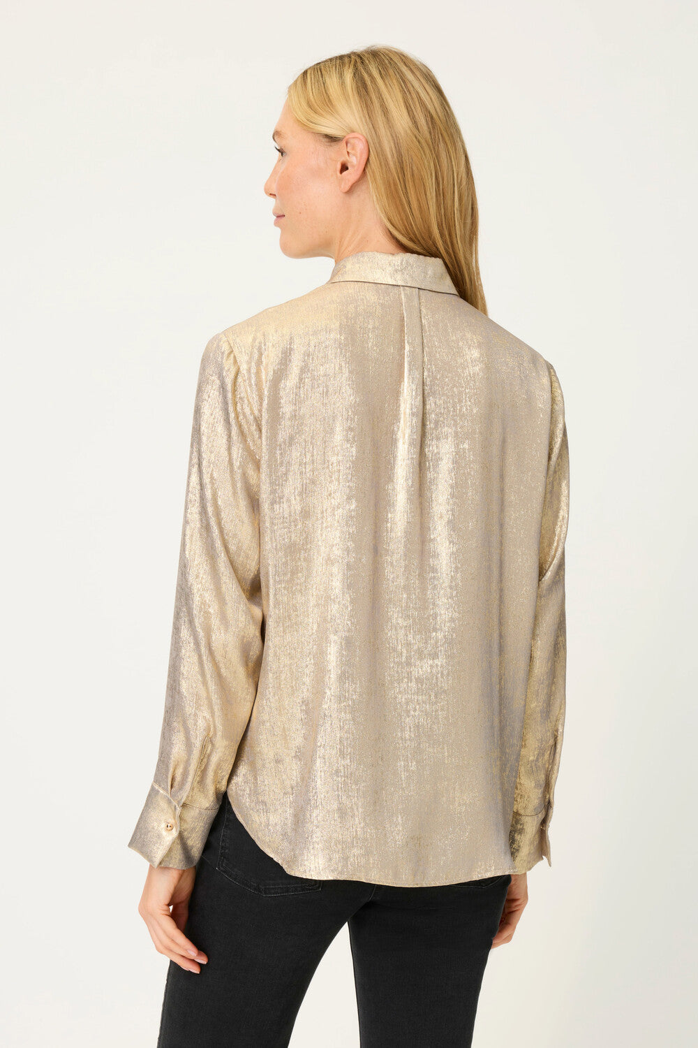 Long Sleeve Blouse in Gold