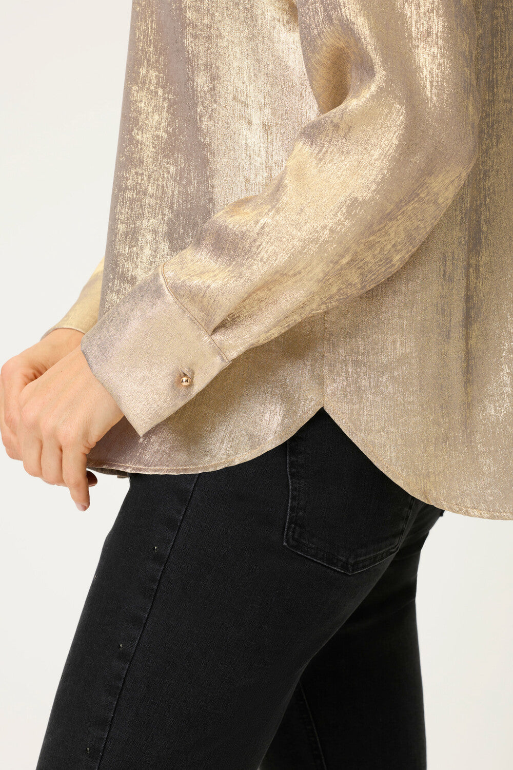 Long Sleeve Blouse in Gold