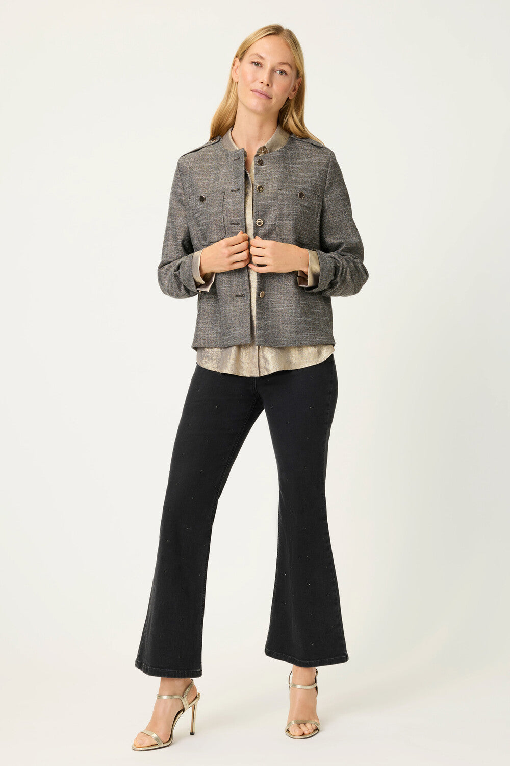 Long Sleeve Blouse in Gold