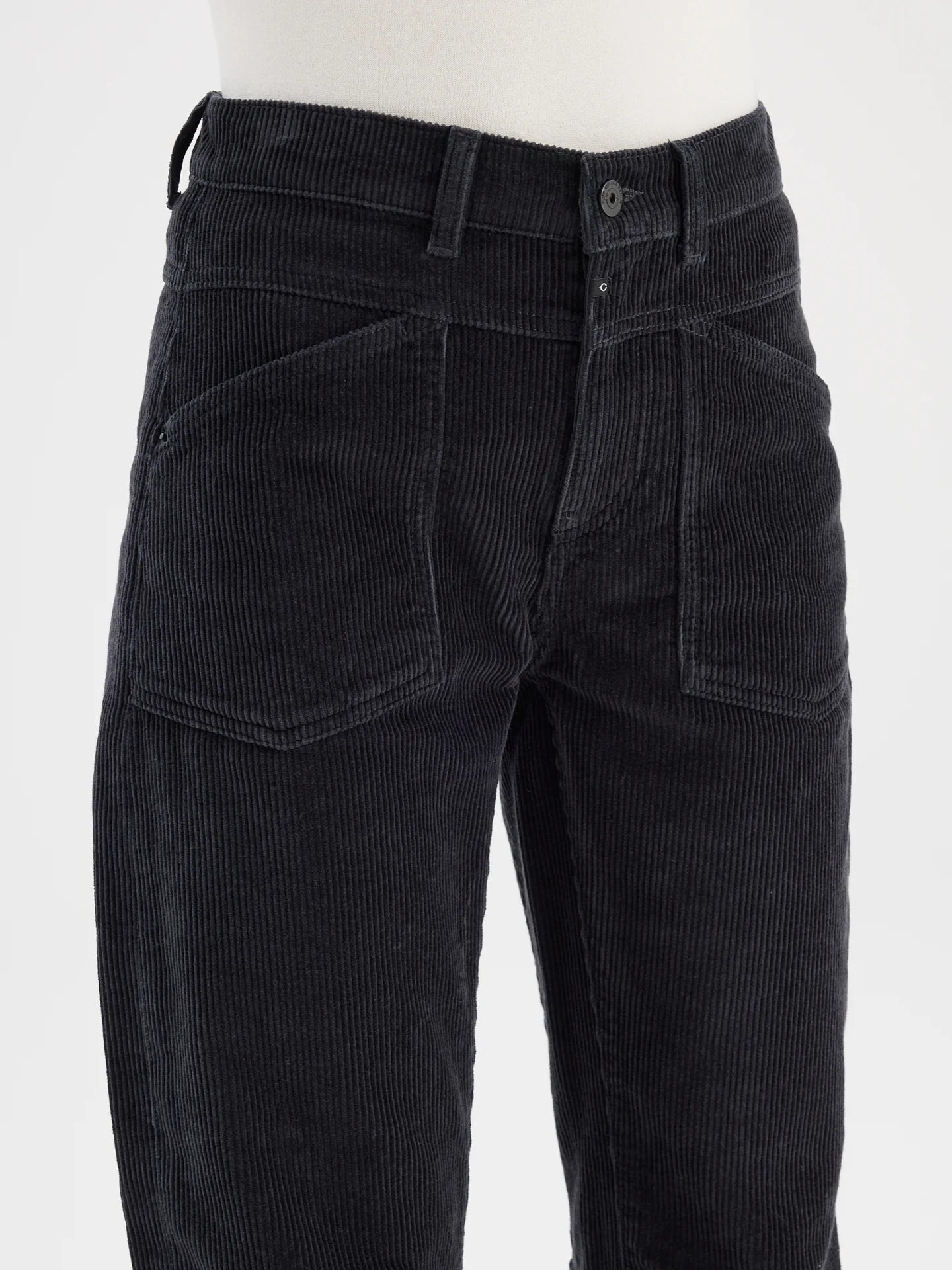 Selena Cord Arc Fit Trousers in Anthracite