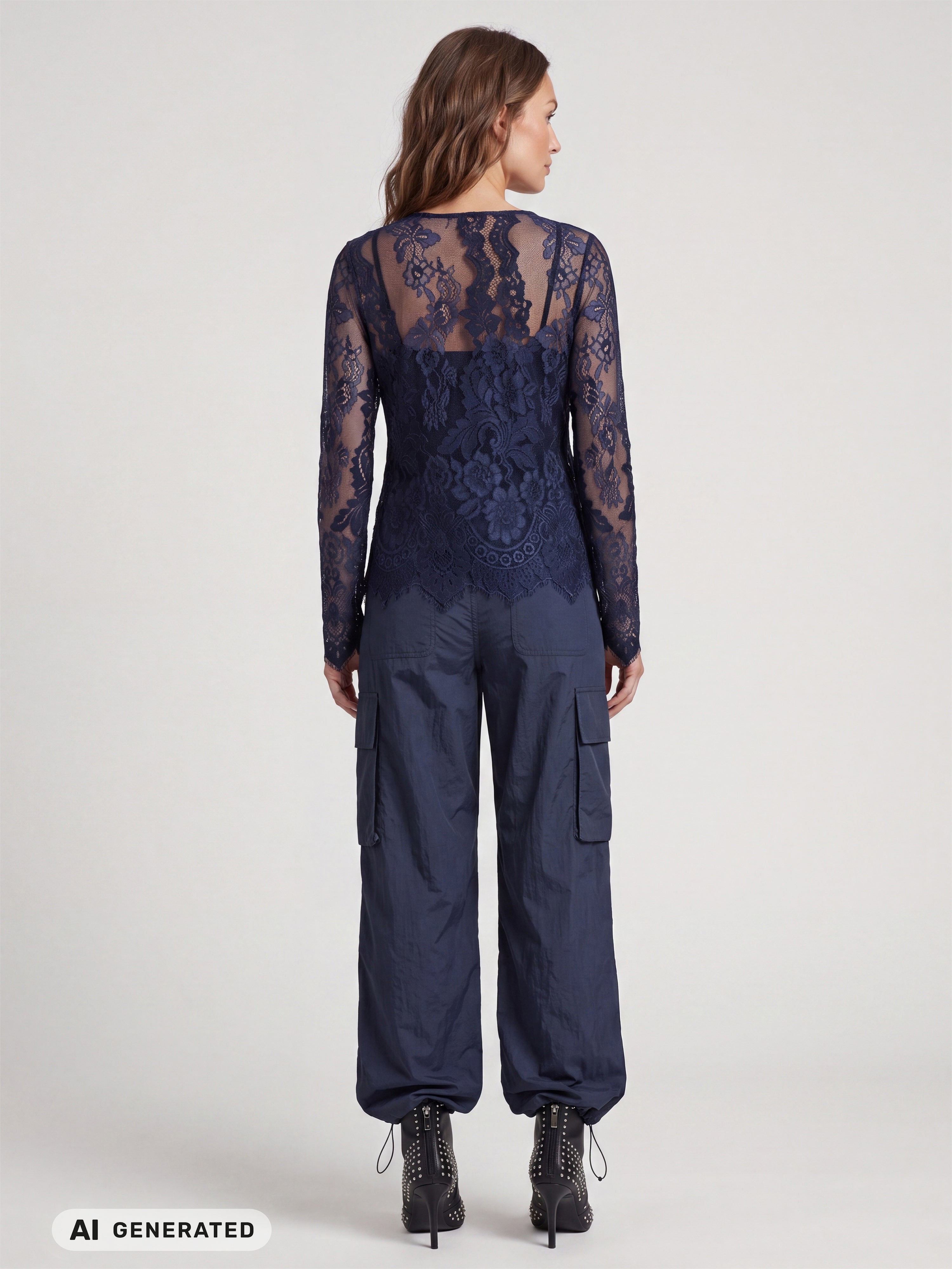 Charlotte Top in Navy