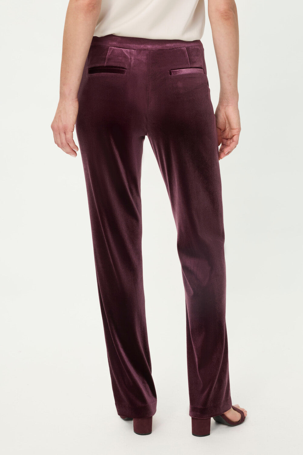 Velvet Trouser in Dark Wine