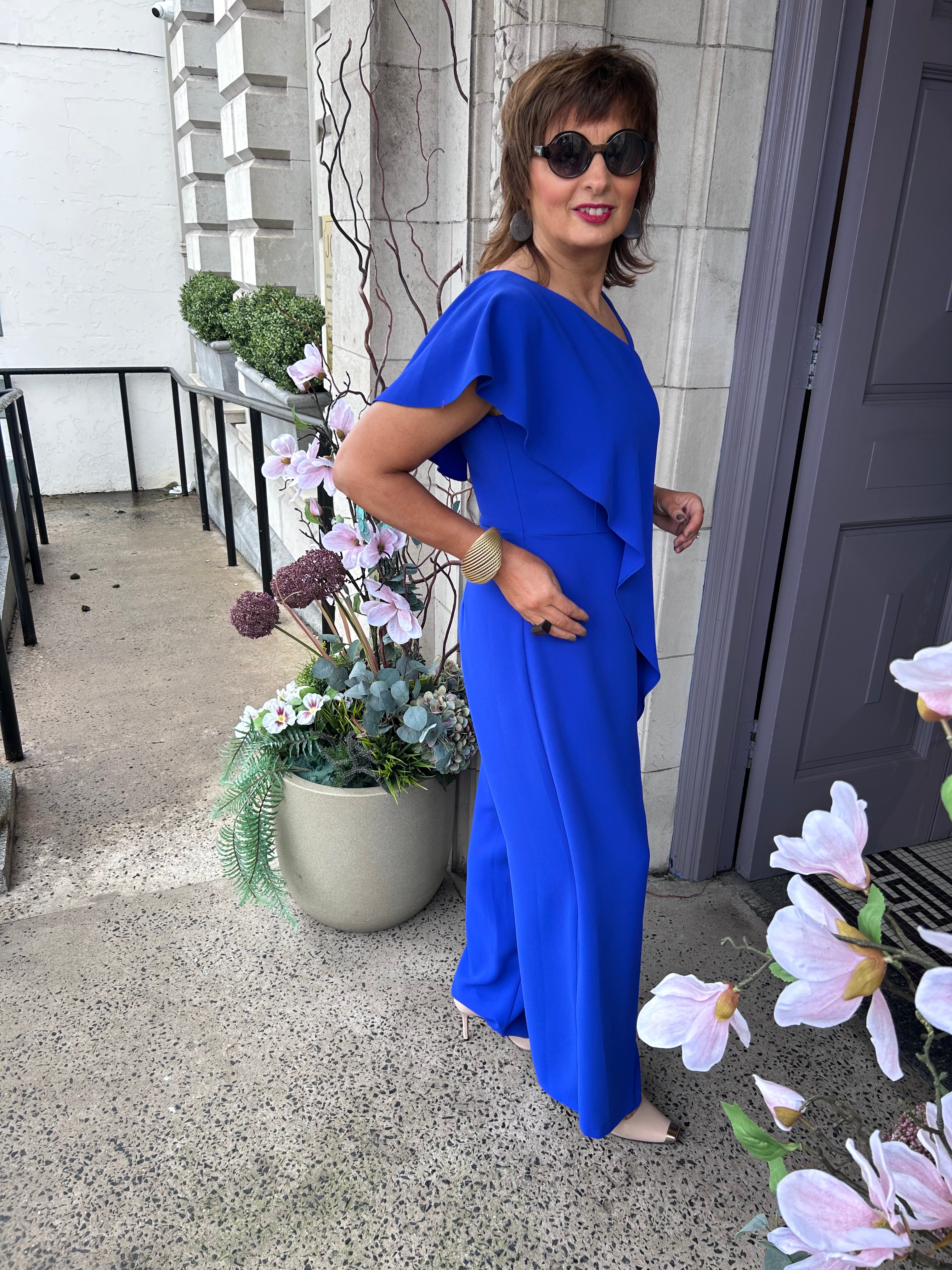 Jumpsuit With Over Top in Royal