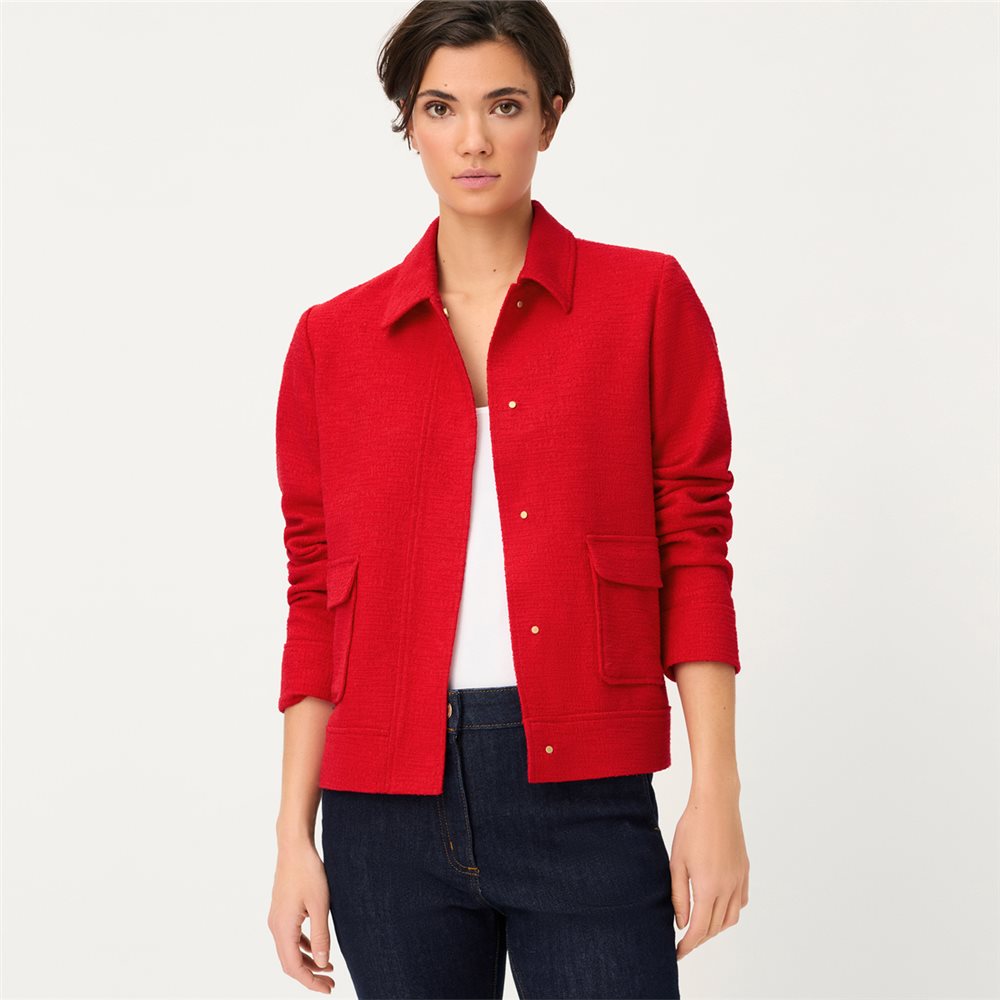 Jacquard Jacket Indoor in French Red