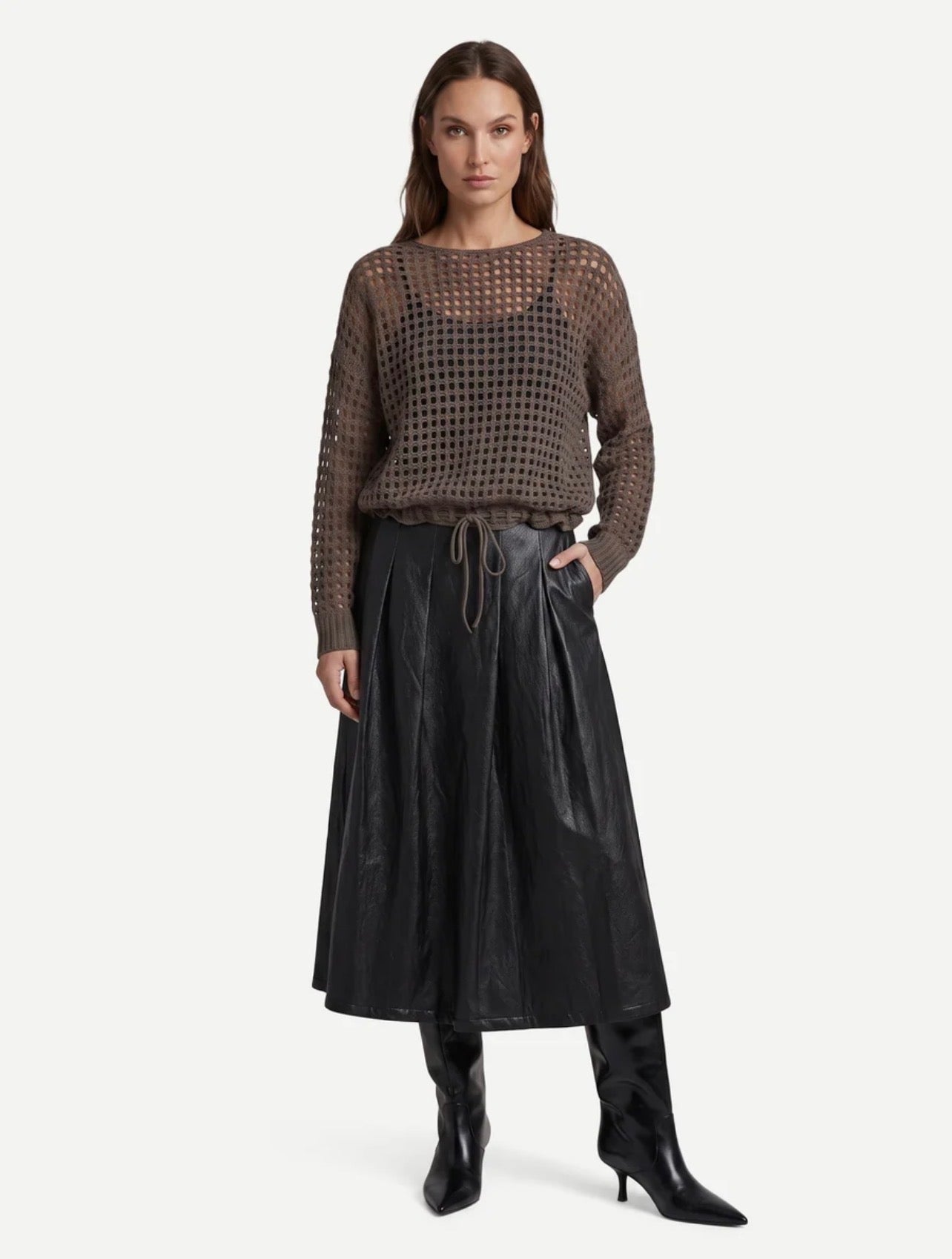 Evalina Blouse Knit in Brown