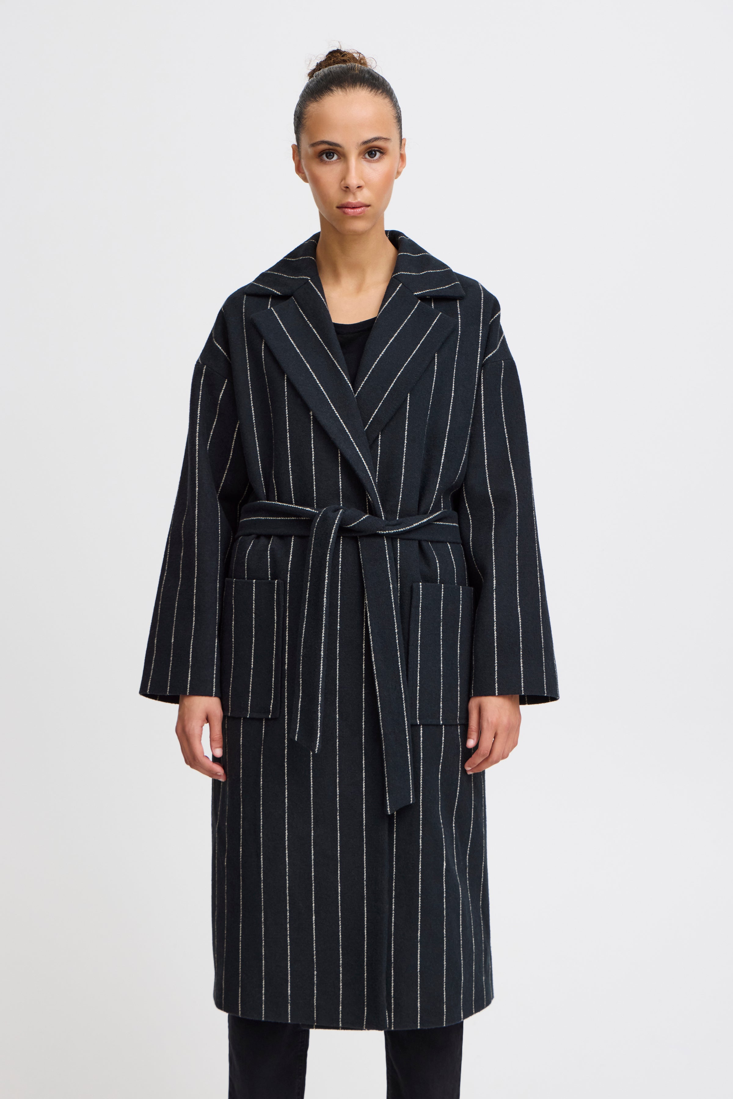 Jannet Pinstripe Jacket in Total Eclipse