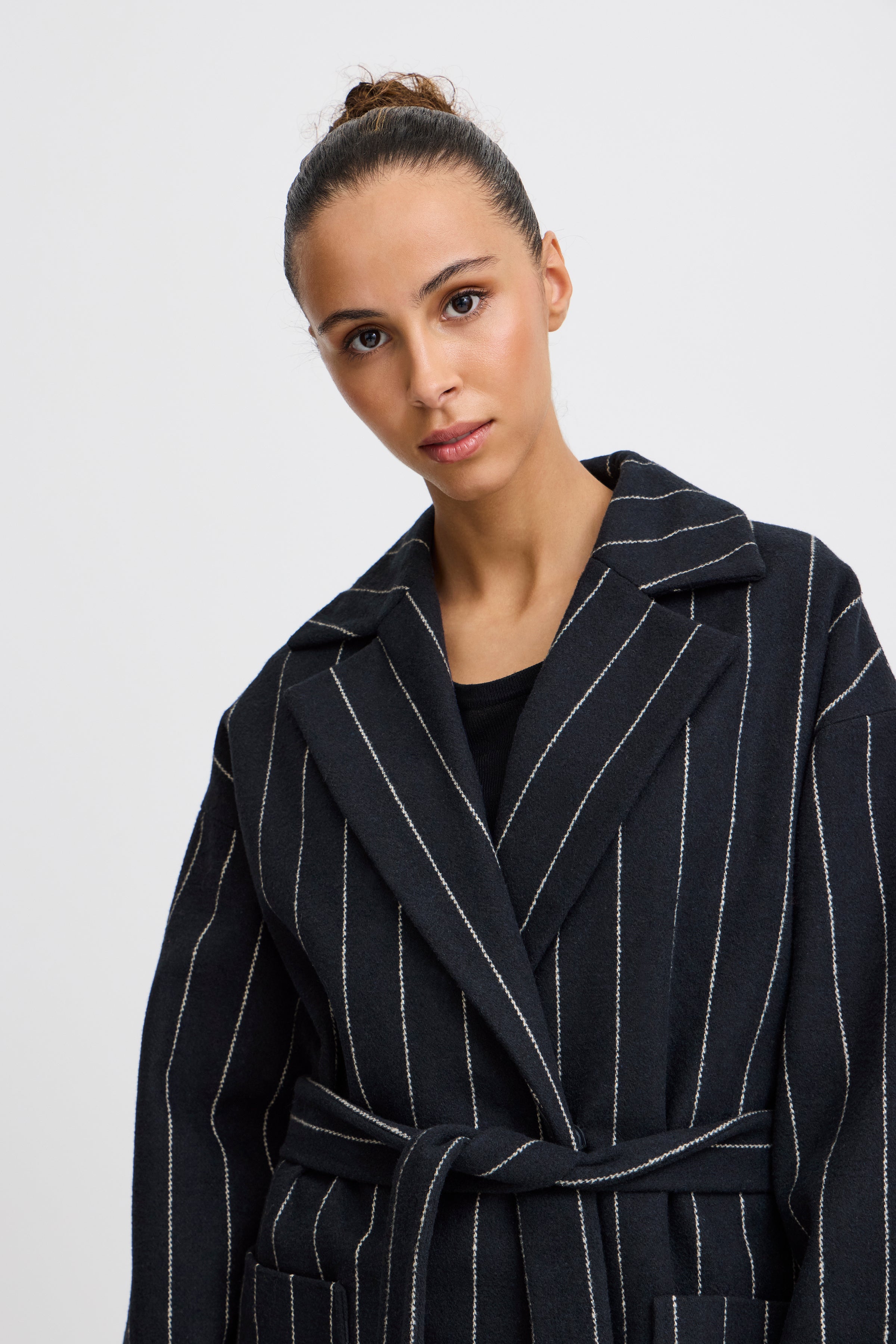 Jannet Pinstripe Jacket in Total Eclipse