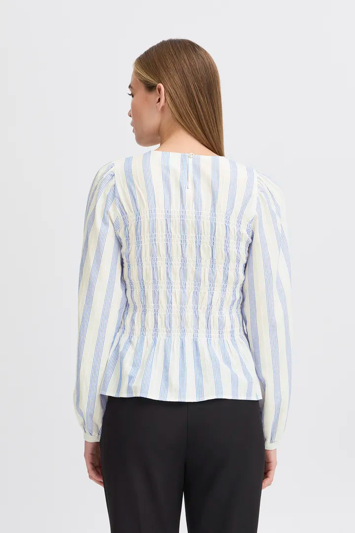 Rebekka Long Sleeve Top in Cloud Dancer