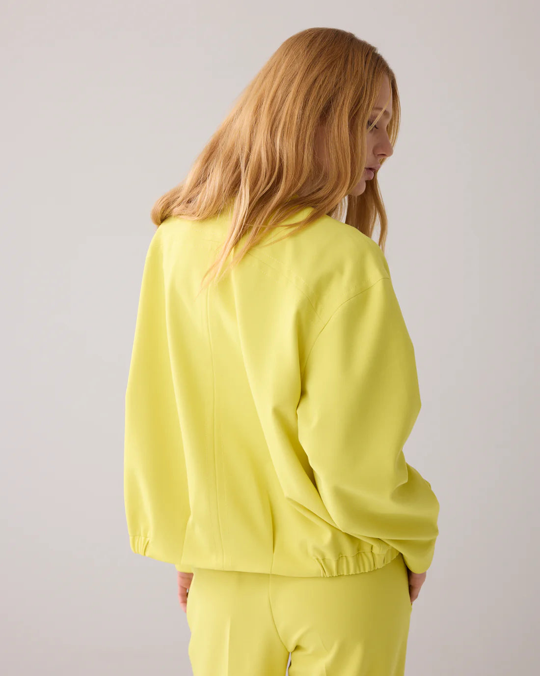 Blousy Bomber Jacket in Mimosa Yellow