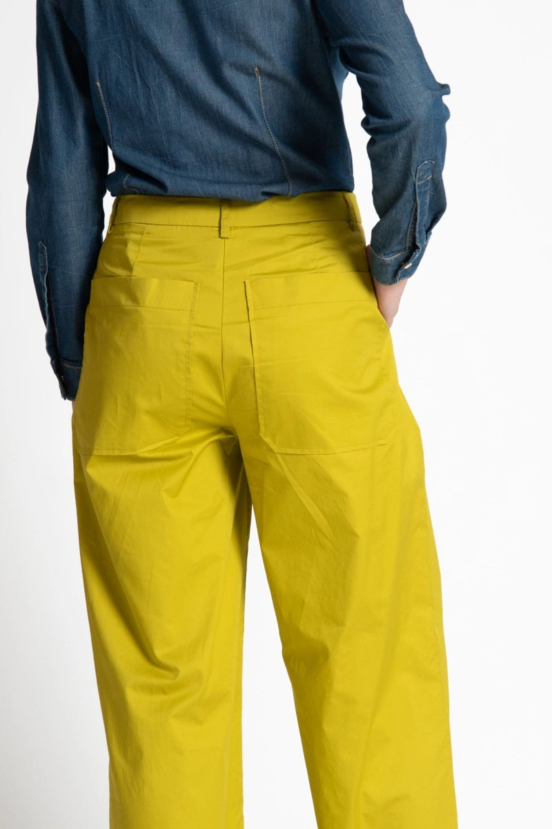 Trousers in Lime