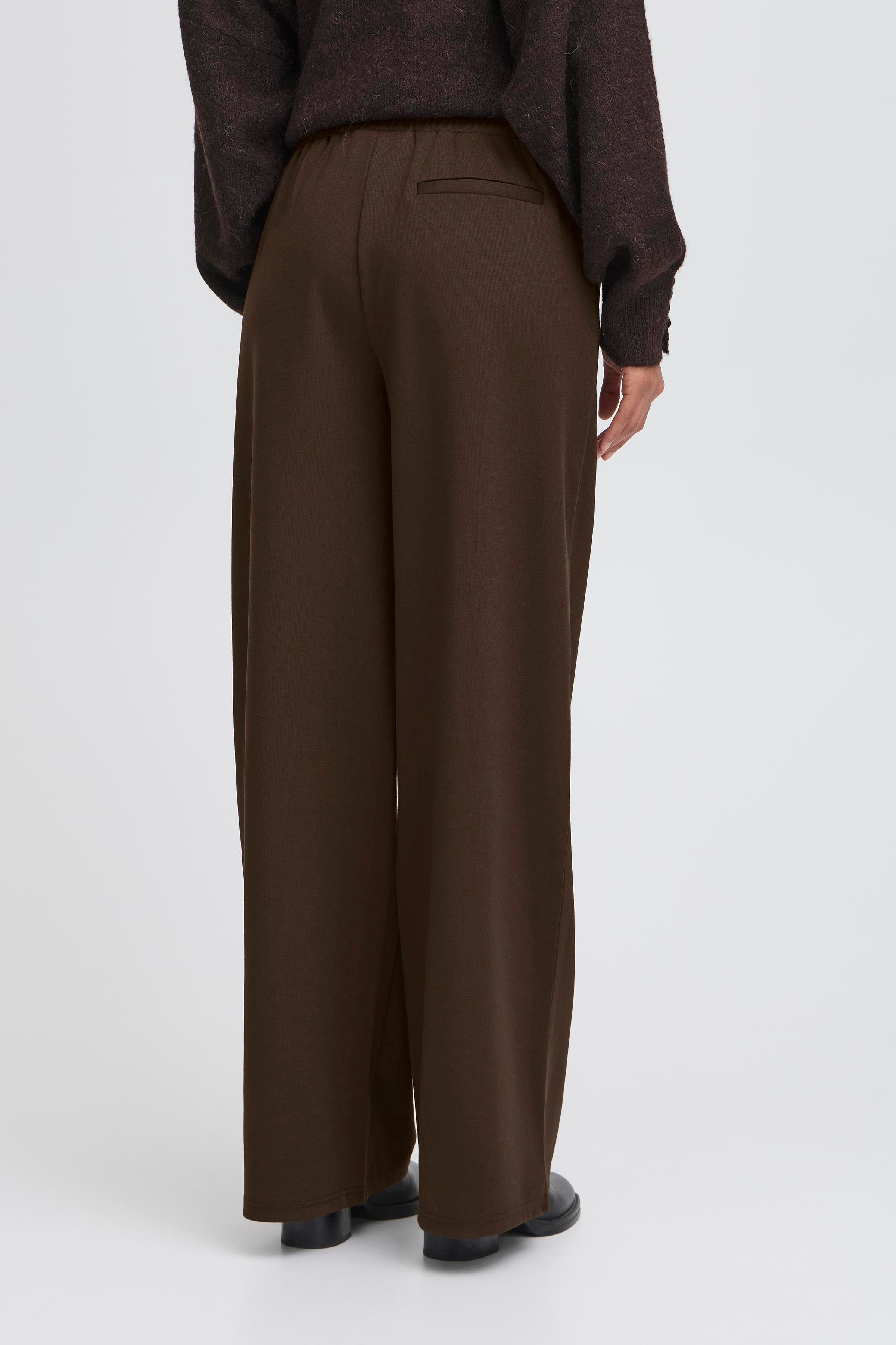 Kate Sus Long Wide Trouser in Chocolate Torte