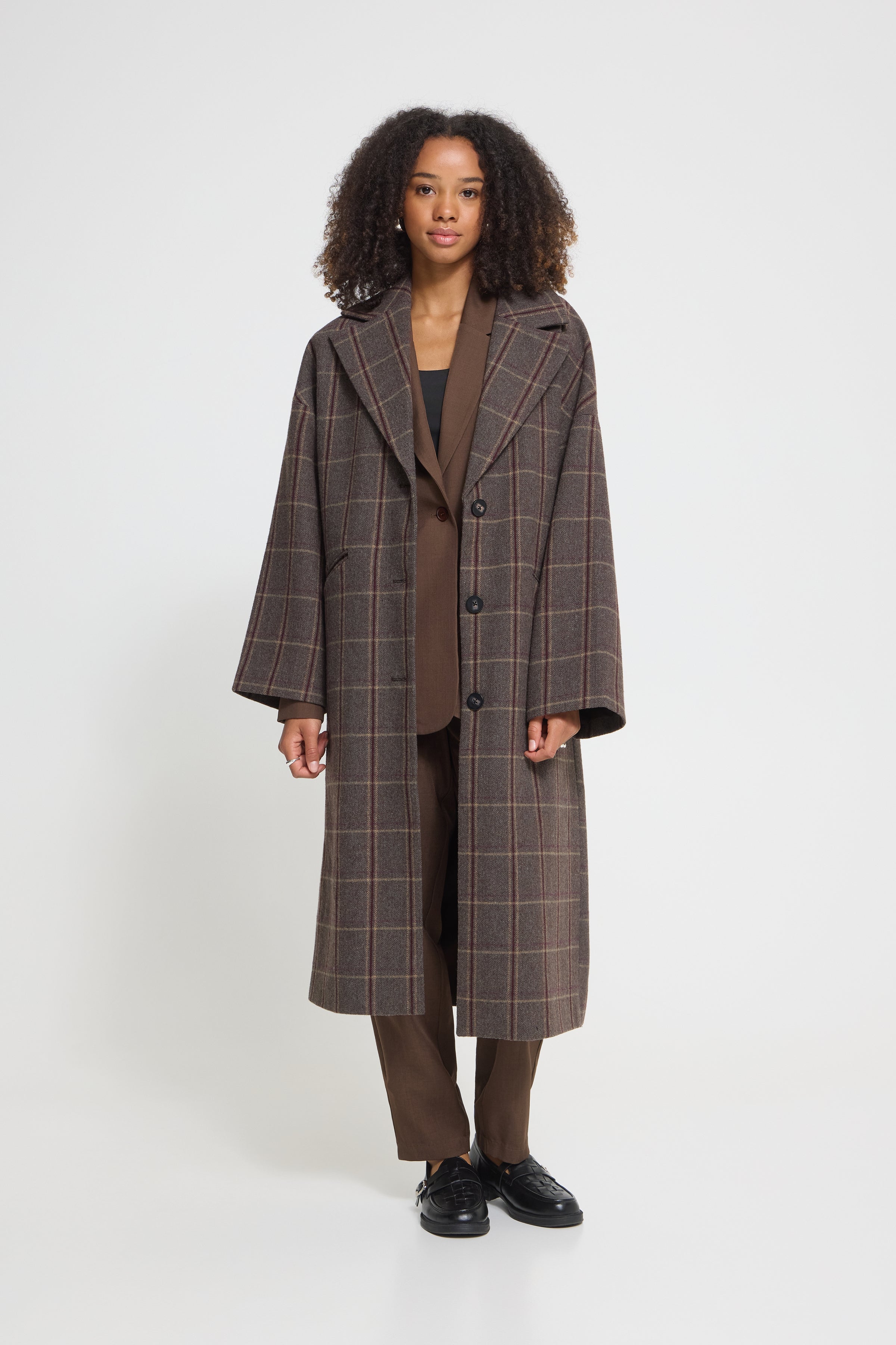 Emmalu Dress Coat in Cocoa Brown