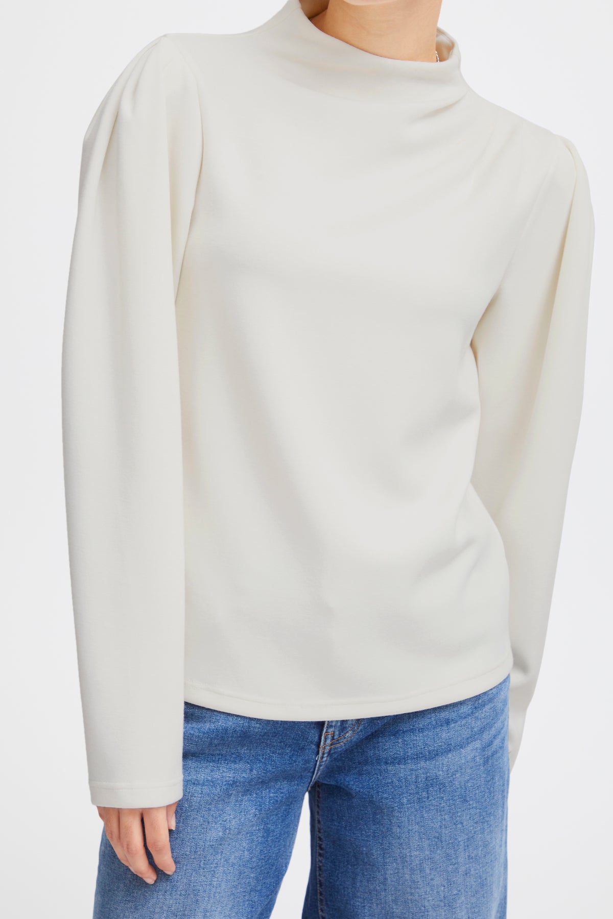 Naida Long Sleeve T-Shirt in Star White