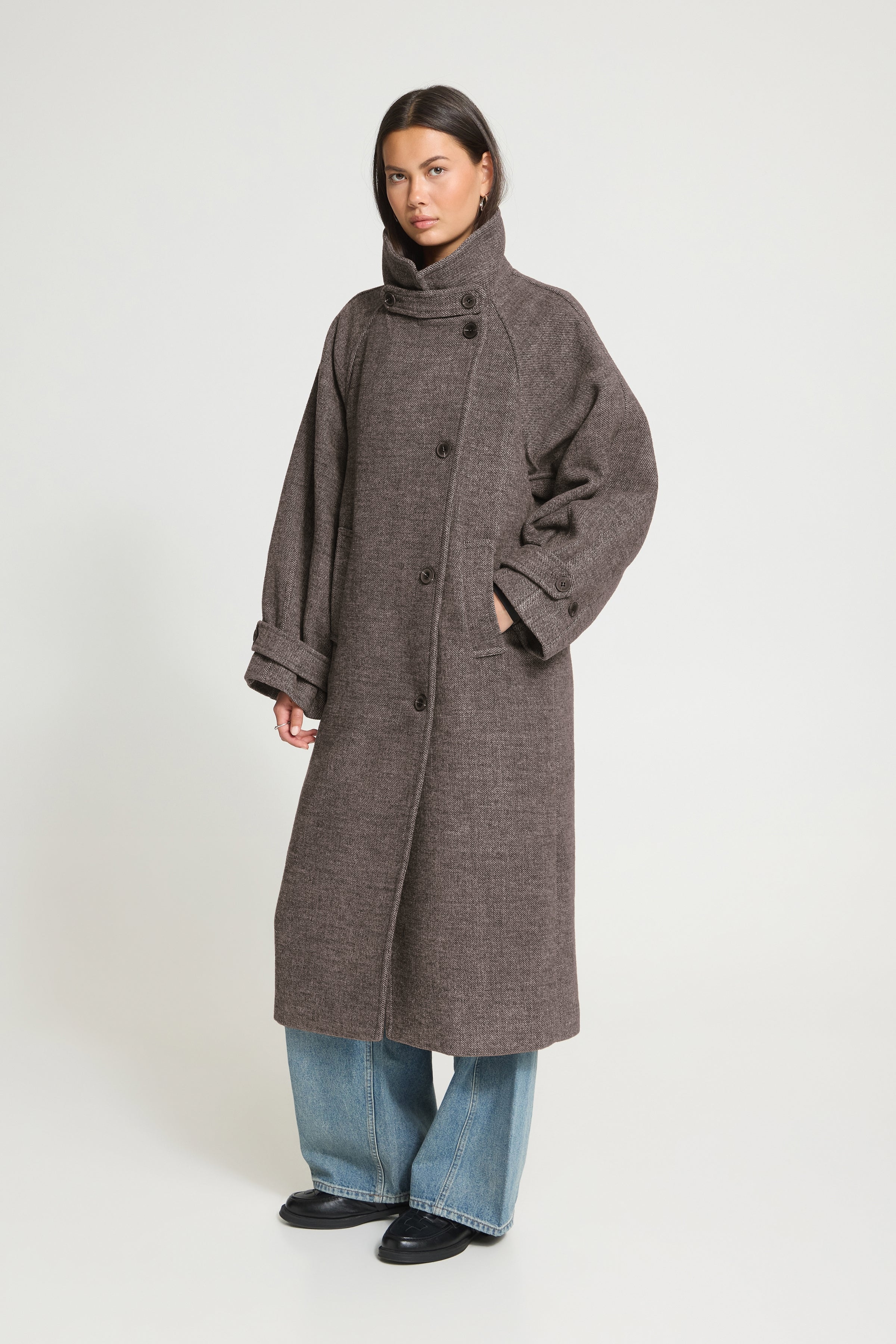 Gaziva Jacket in Chocolate Brown Melange