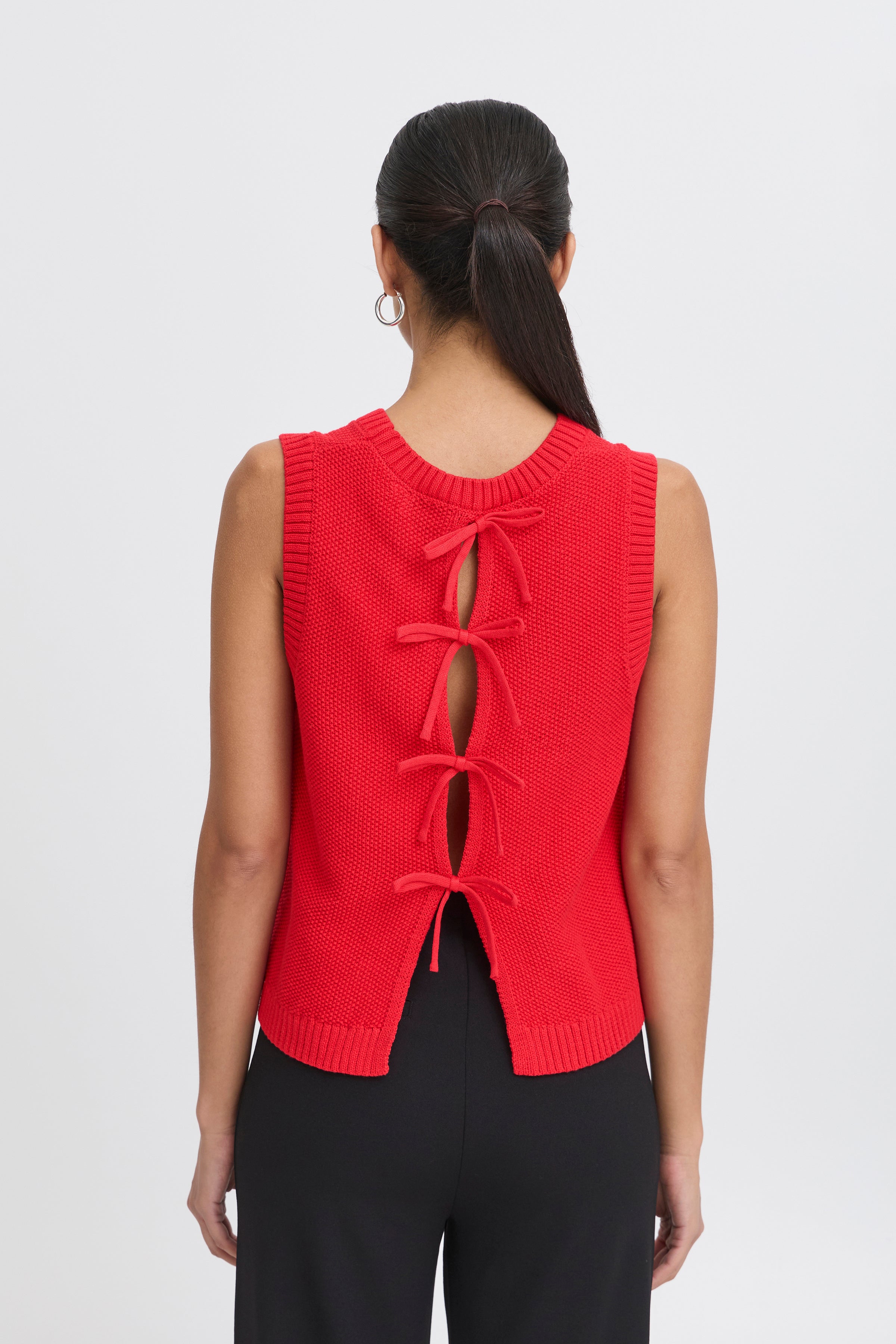 Dotties Waistcoat in Mars Red