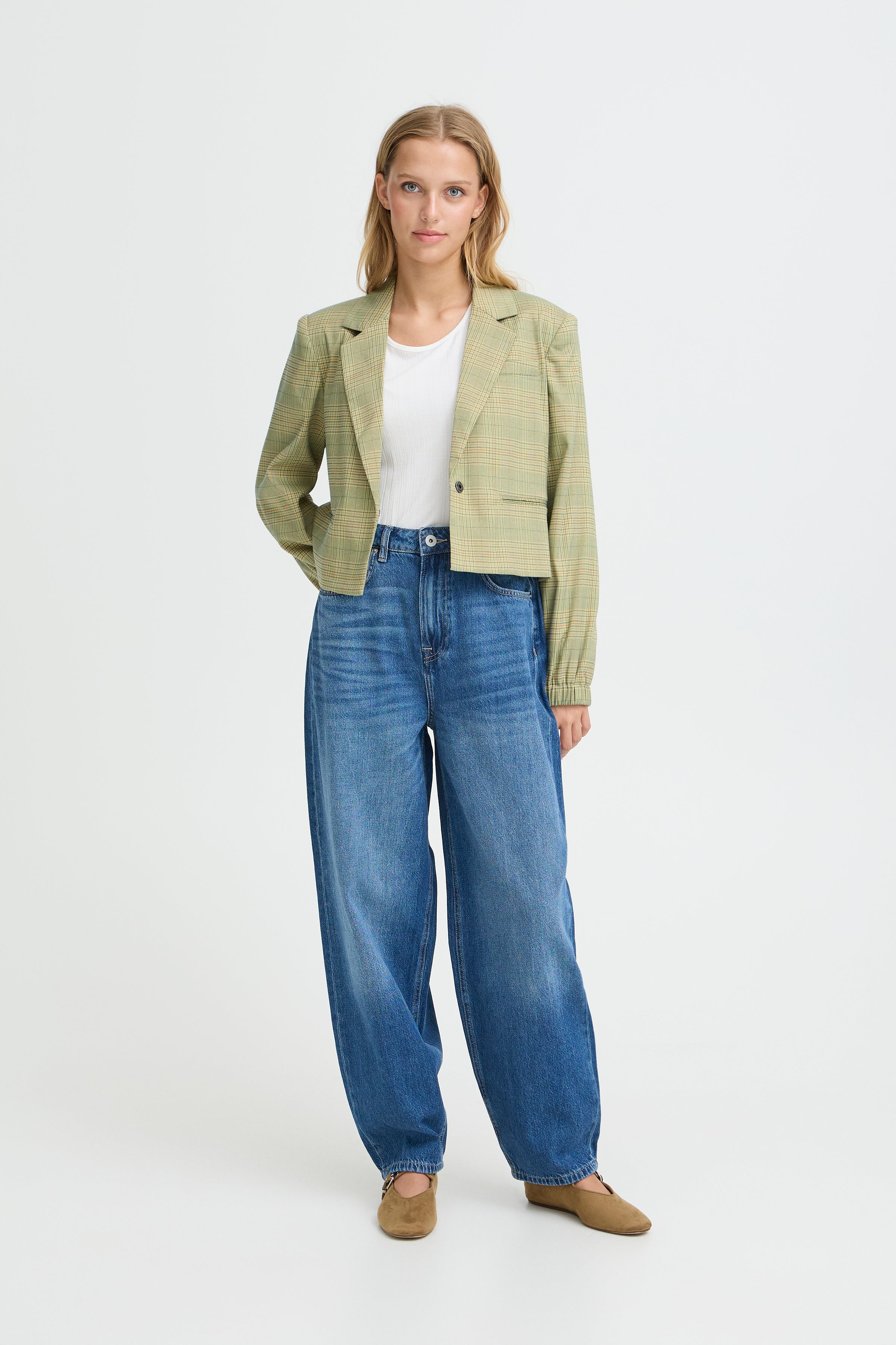 Joli Blazer in Green Check