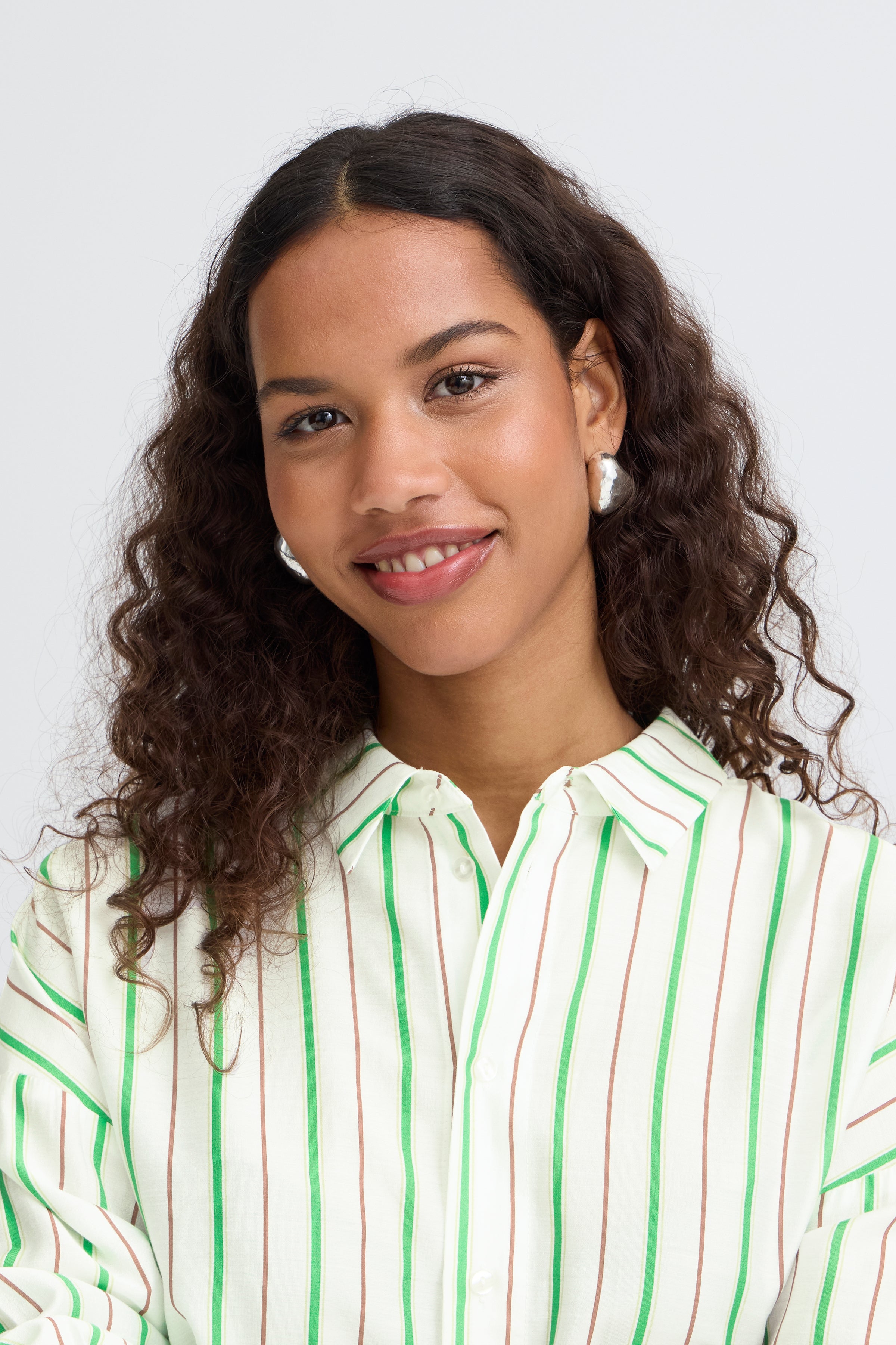 Katya Shirt in Greenbriar Stripe