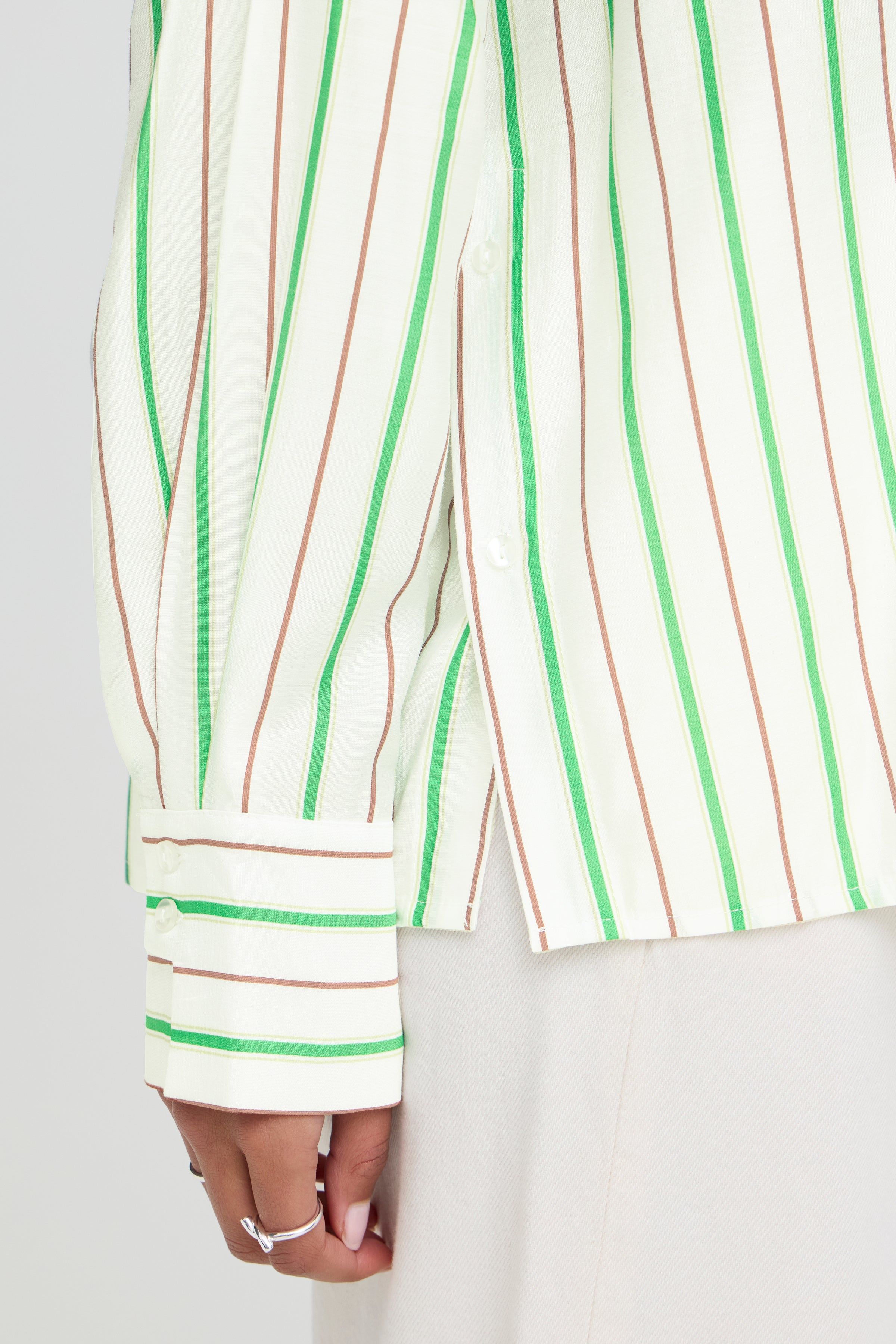 Katya Shirt in Greenbriar Stripe