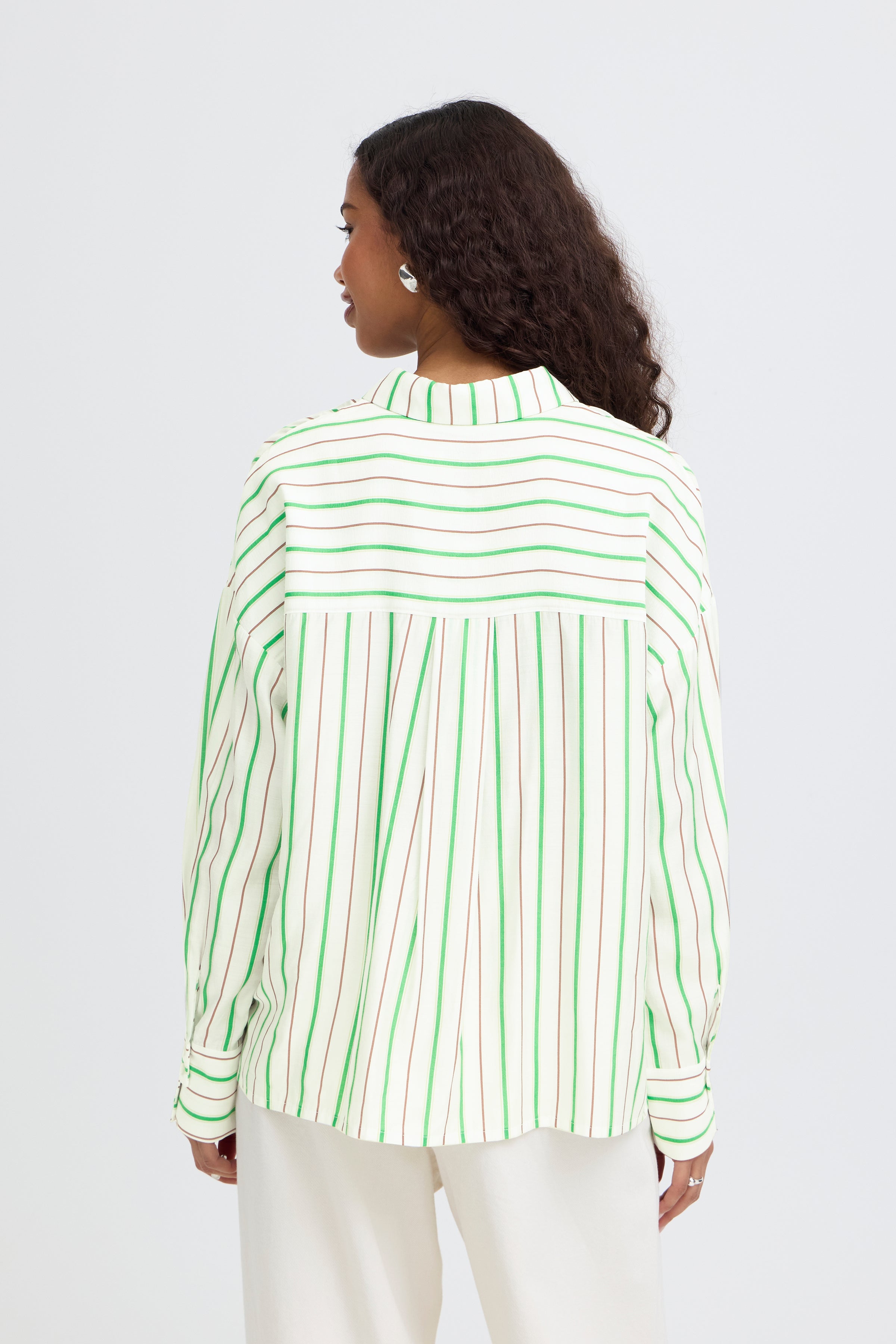 Katya Shirt in Greenbriar Stripe