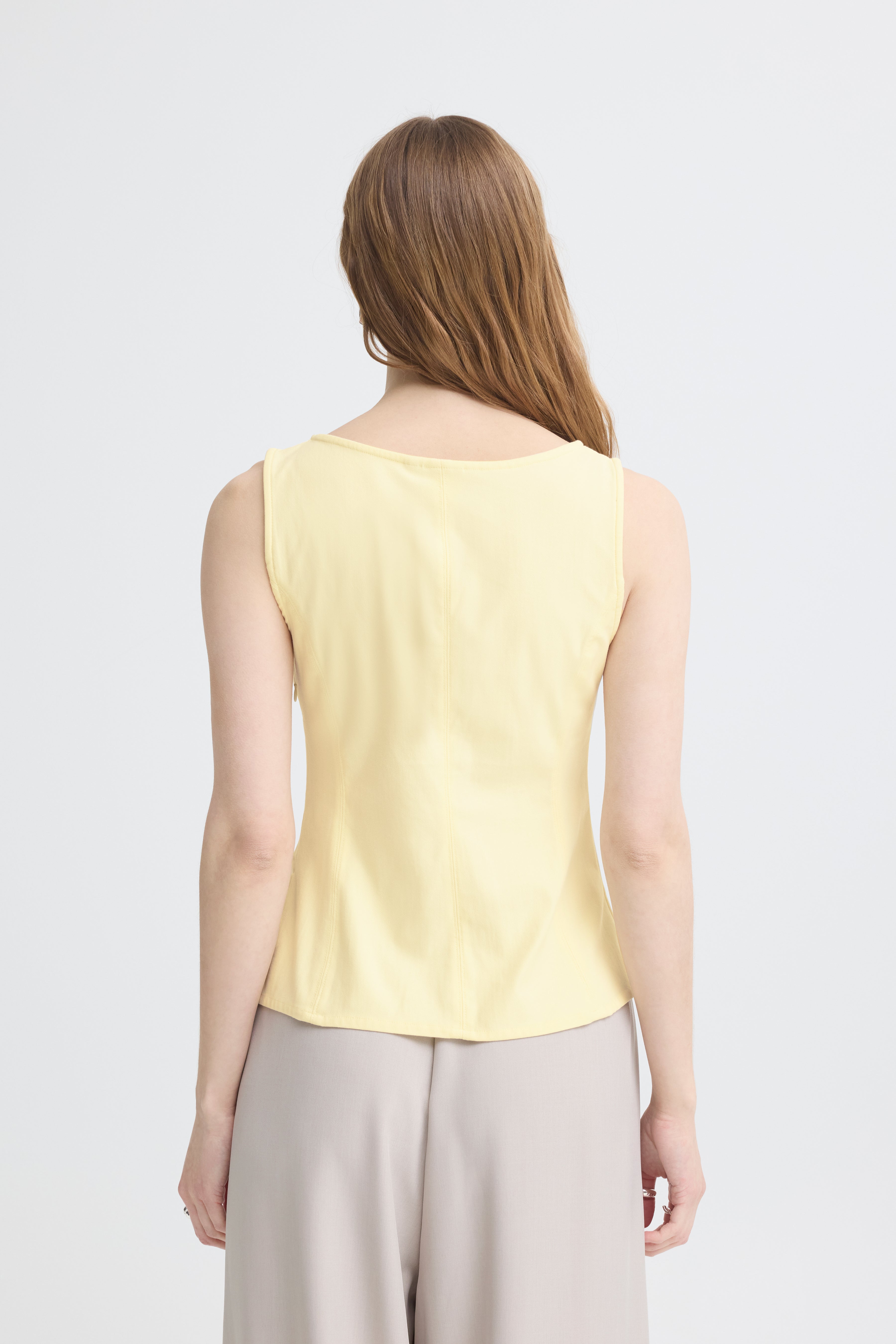 Kate Denim Top in Almond Oil