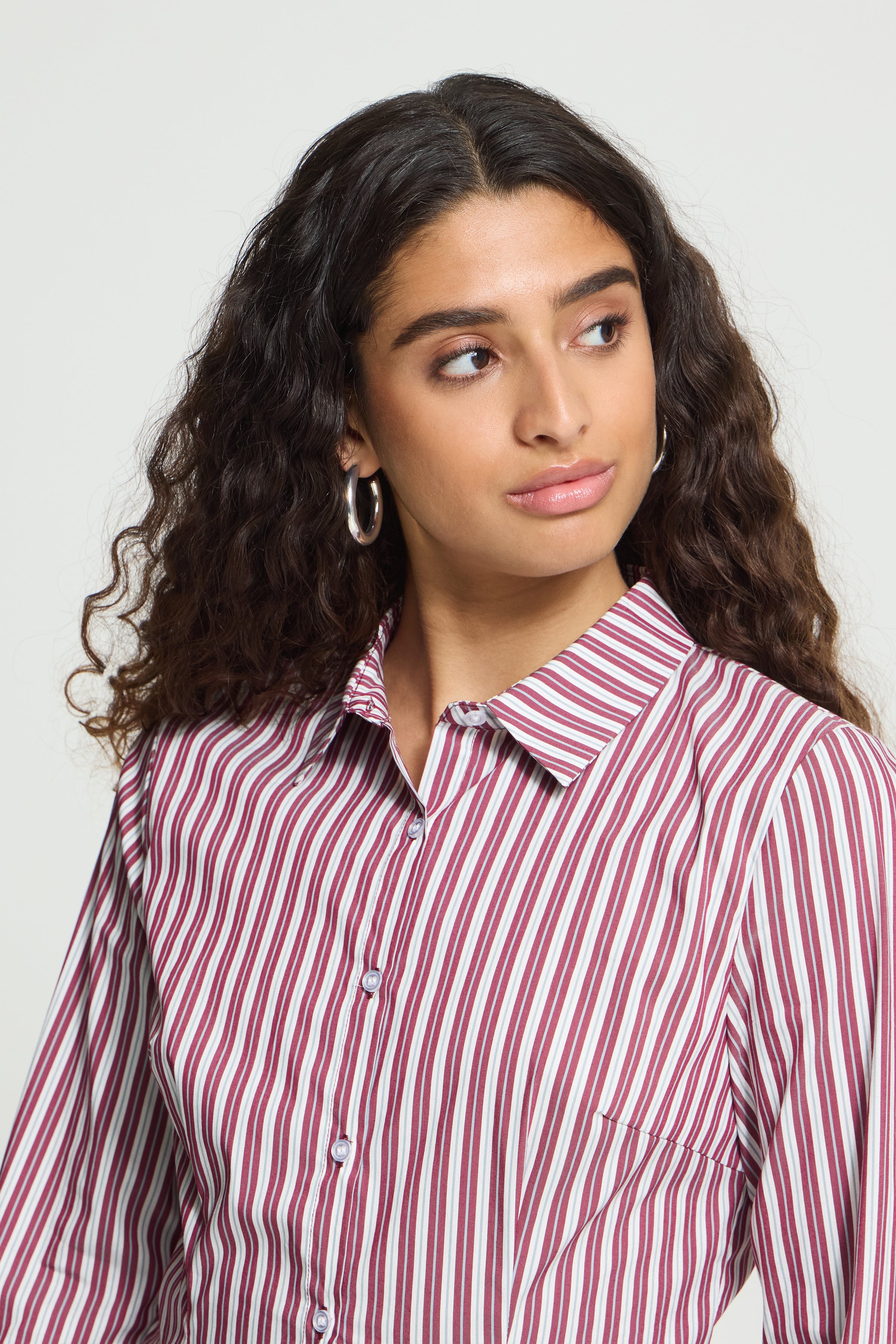 Dima Stripe Shirt in Rhododendron Stripe