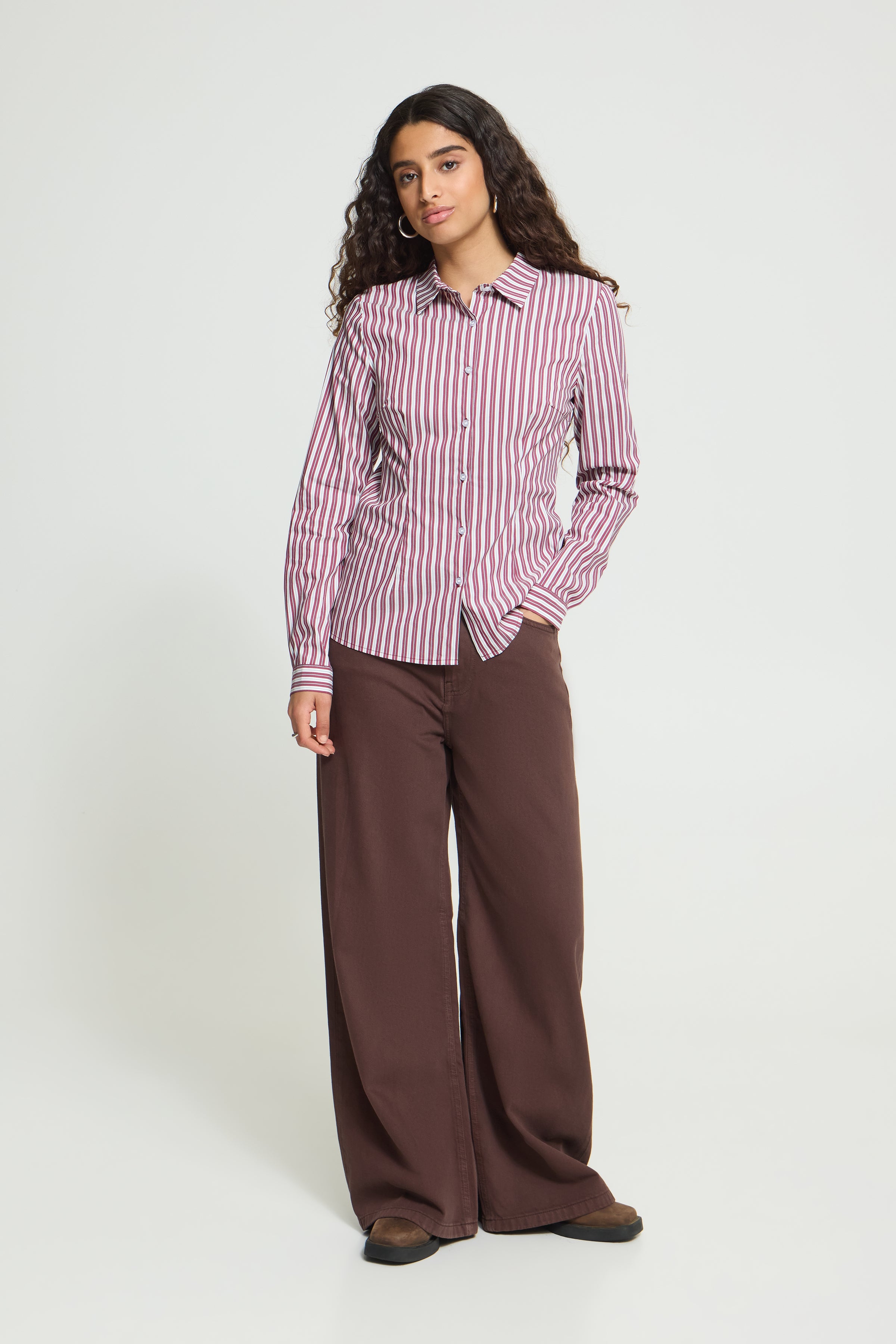 Dima Stripe Shirt in Rhododendron Stripe