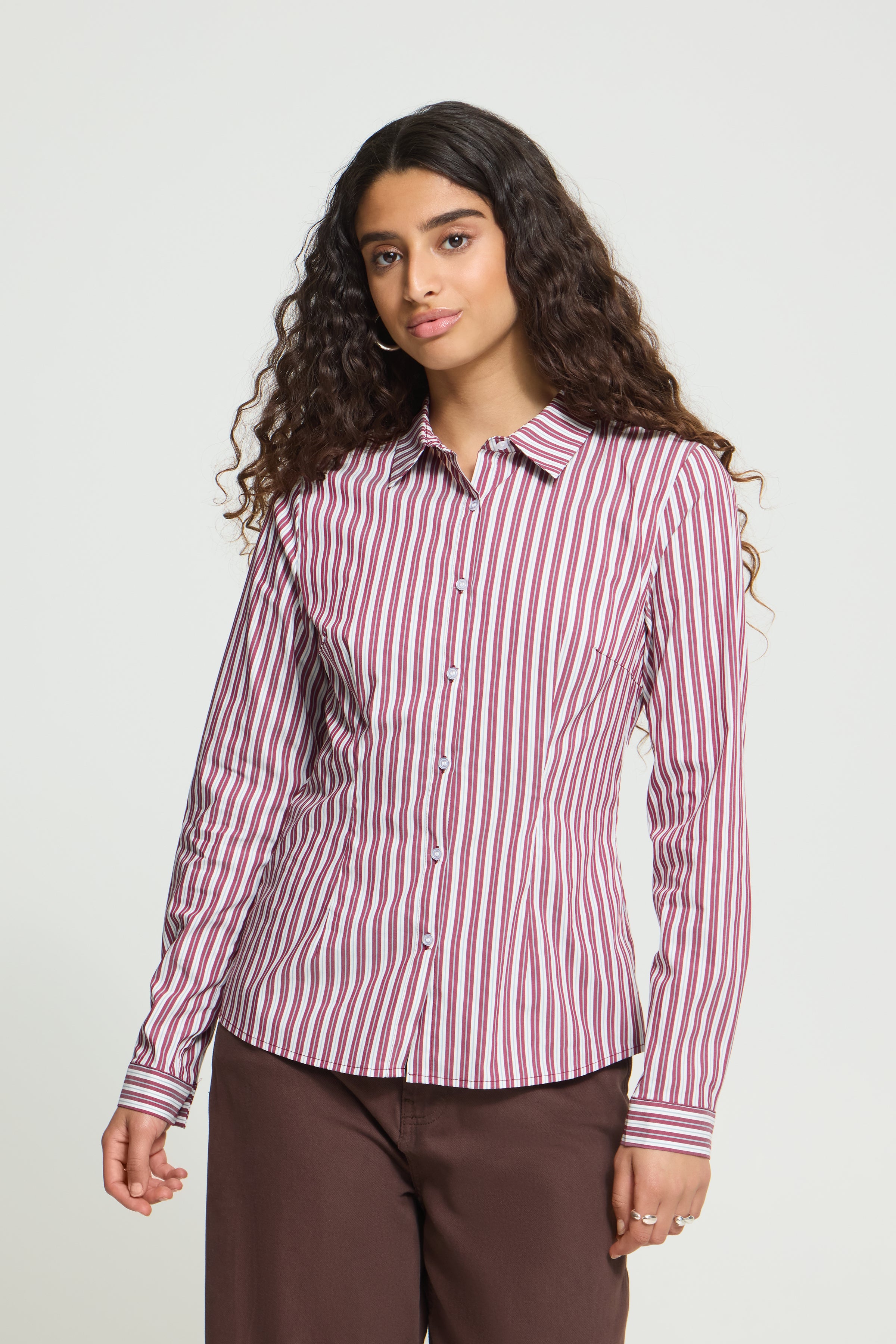 Dima Stripe Shirt in Rhododendron Stripe