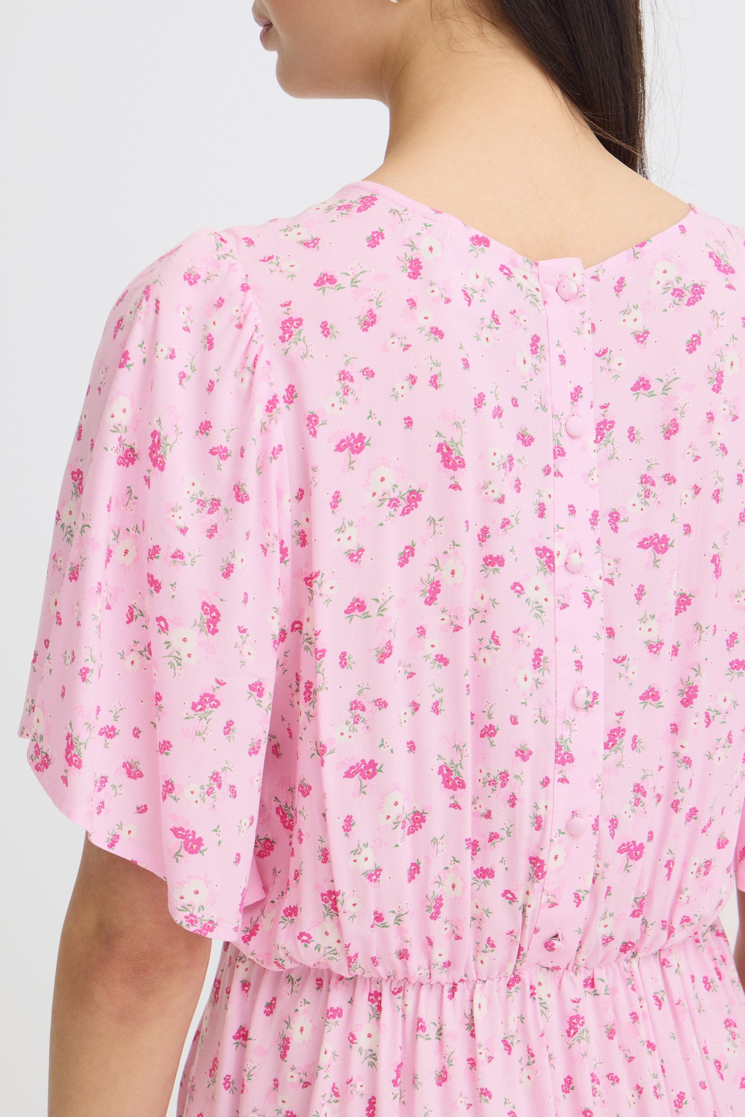 Vera Dress in Pink Lady Flower